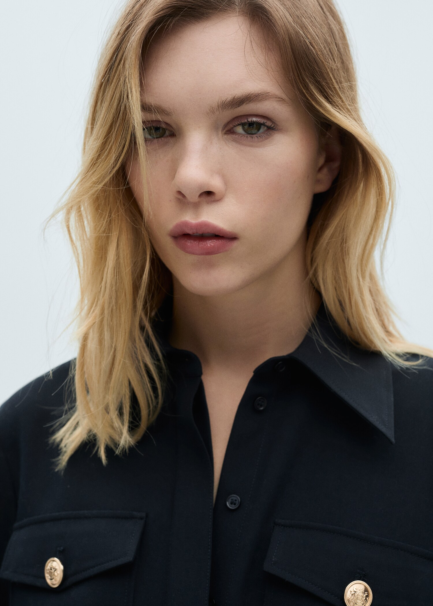 Straight-fit jumpsuit with belt - Details of the article 1