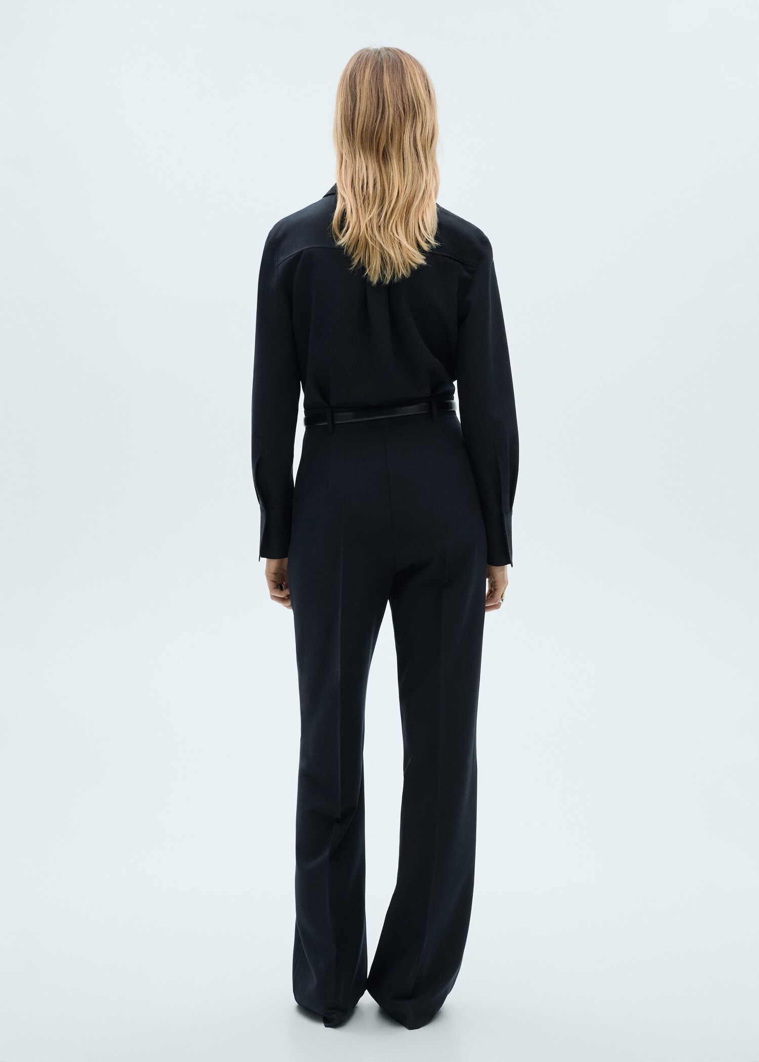 Straight-fit jumpsuit with belt - Reverse of the article