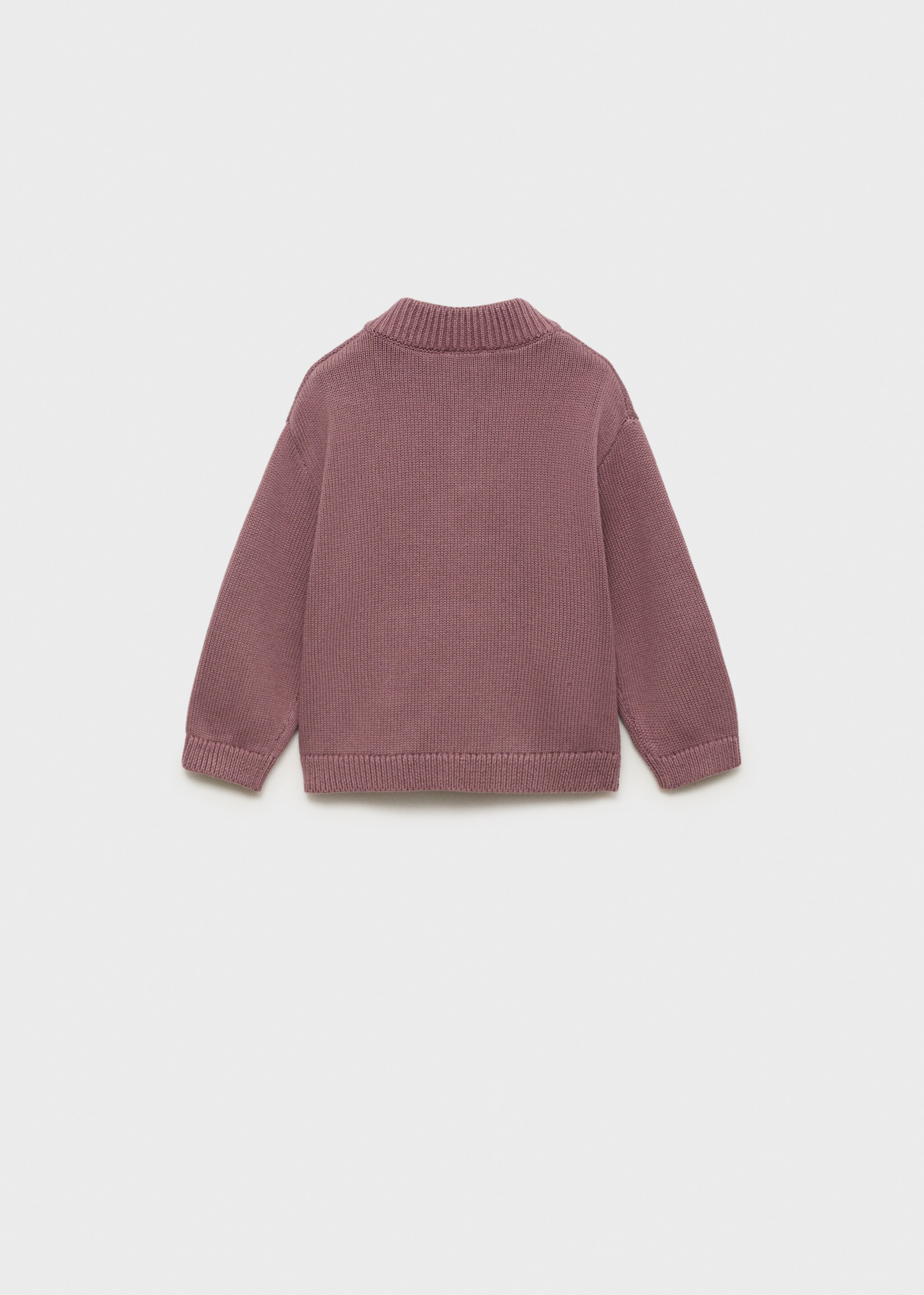 Kangaroo pocket sweater - Reverse of the article, Cherry. Ref: 87070638-00.