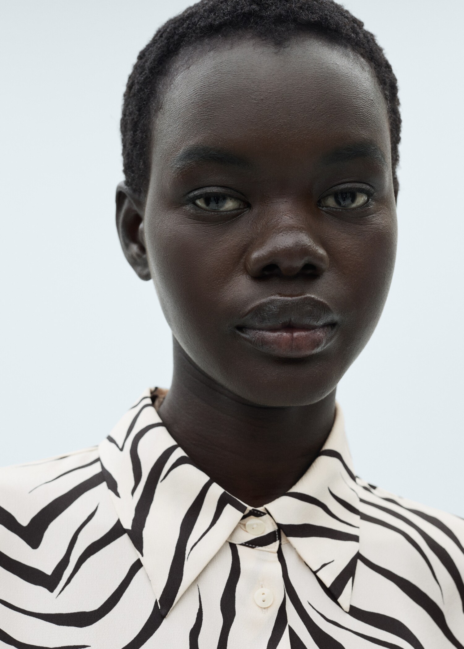 Satin print shirt - Details of the article 1