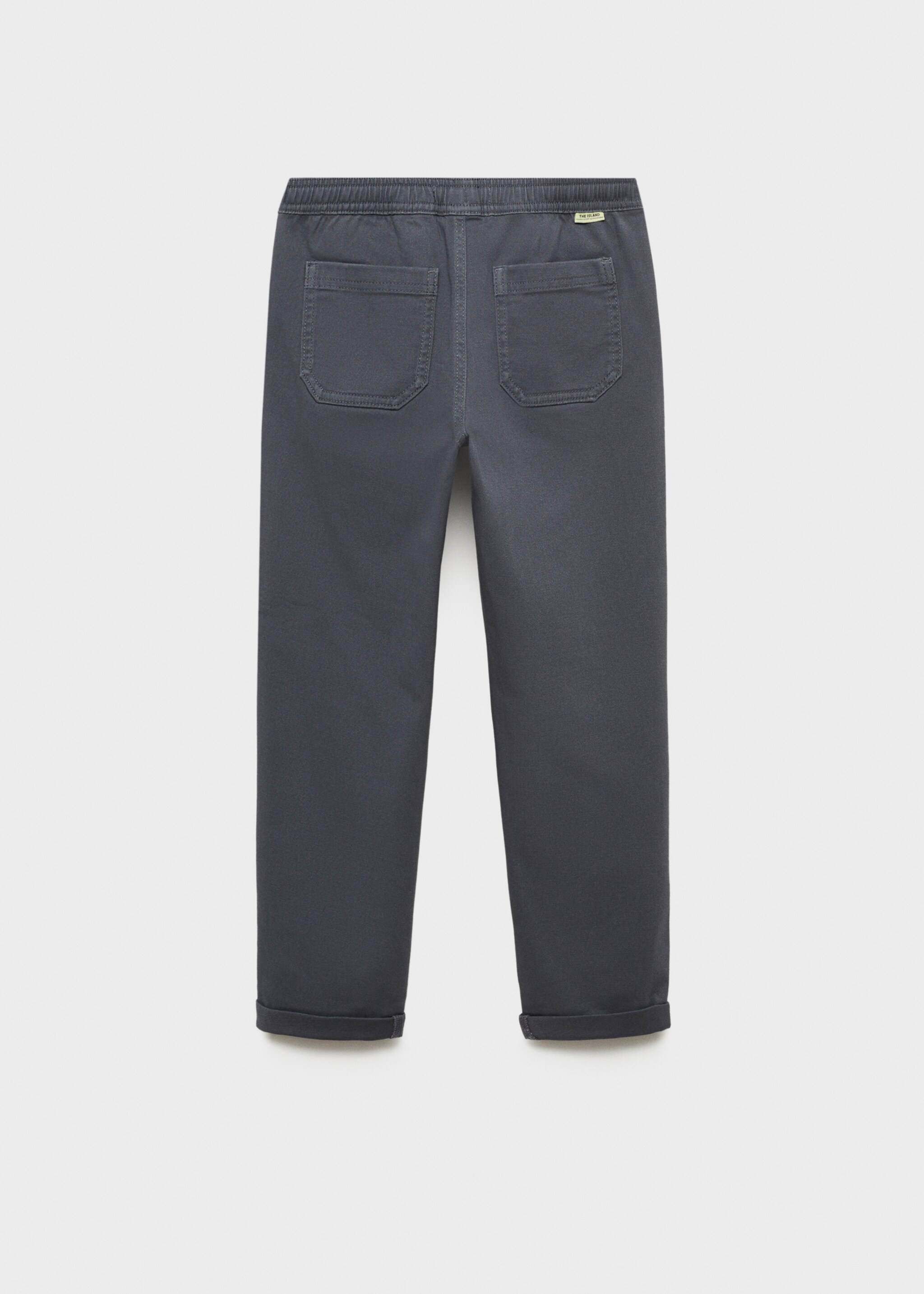 Elastic waist trousers - Reverse of the article, Charcoal. Ref: 87070641-00.