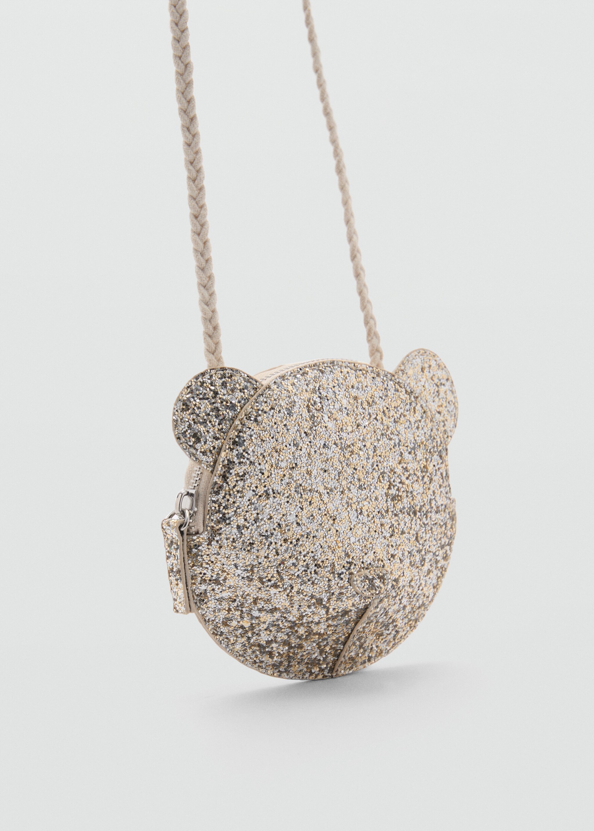 Glitter bear bag - Medium plane, Gold. Ref: 87070647-00.