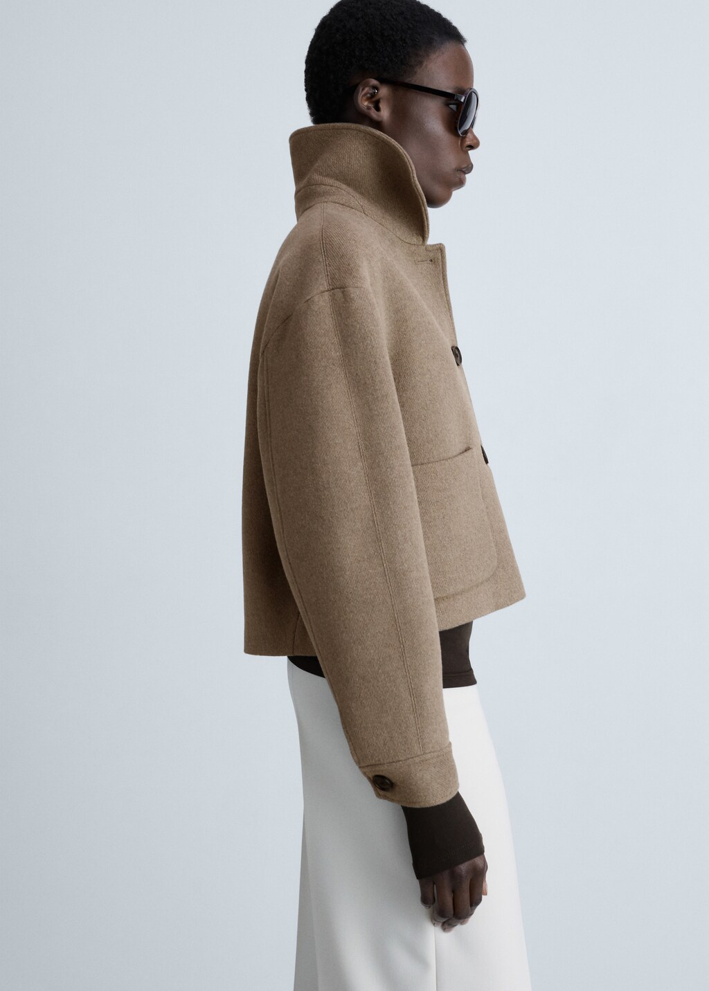 Wool jacket with pockets - Women | MANGO OUTLET USA