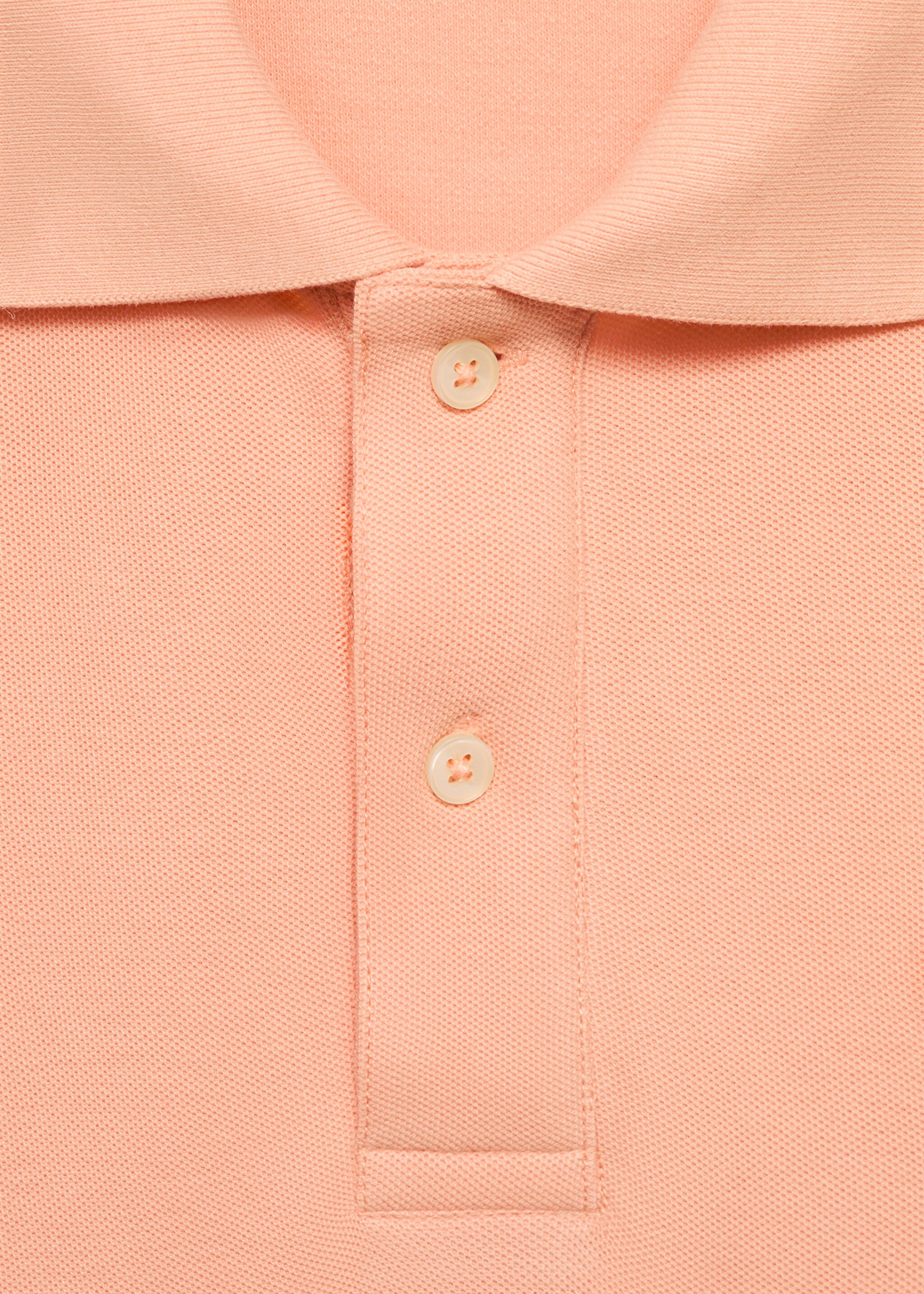 100% cotton regular fit polo shirt - Details of the article 8, Pastel Pink. Ref: 87070655-00.