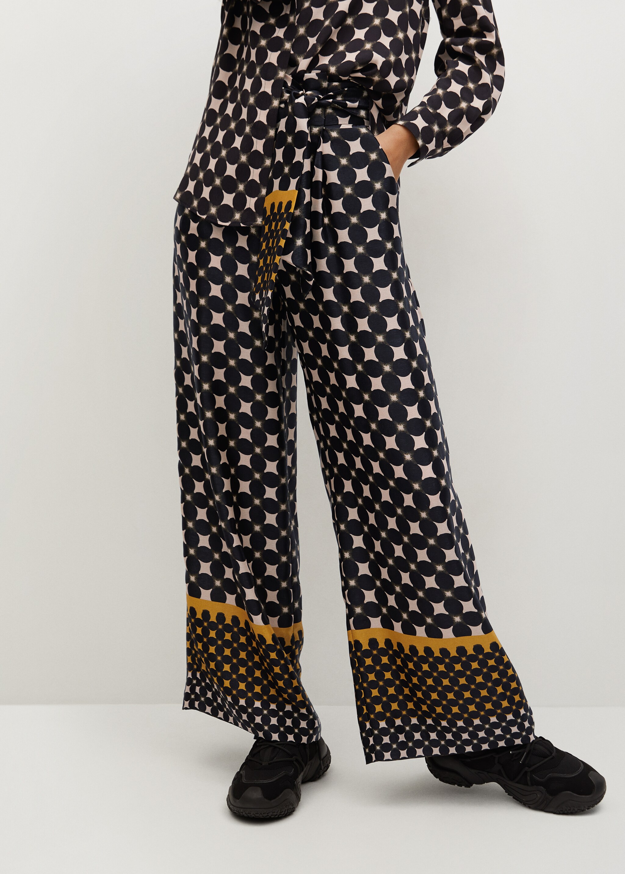 Geometric print trousers - Medium plane