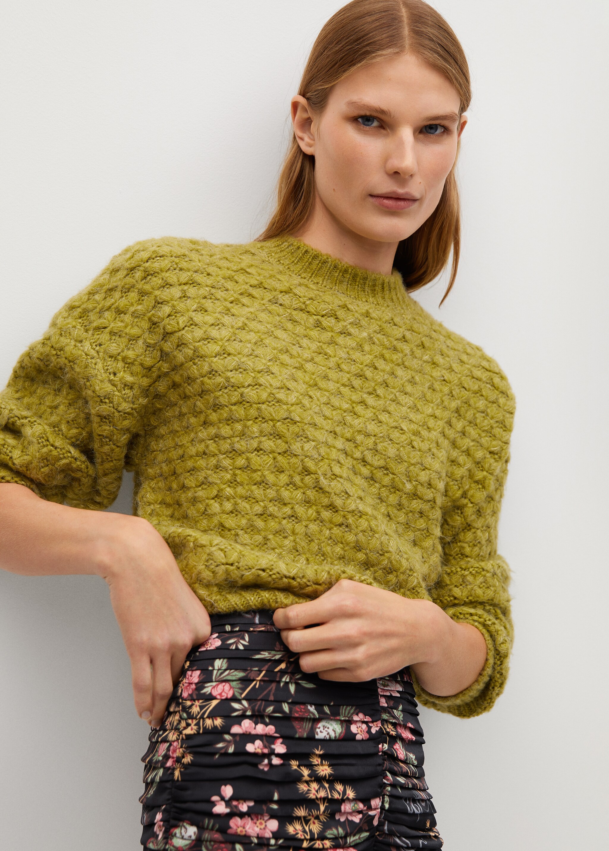Minifalda estampada fruncida - Detalle del artículo 1