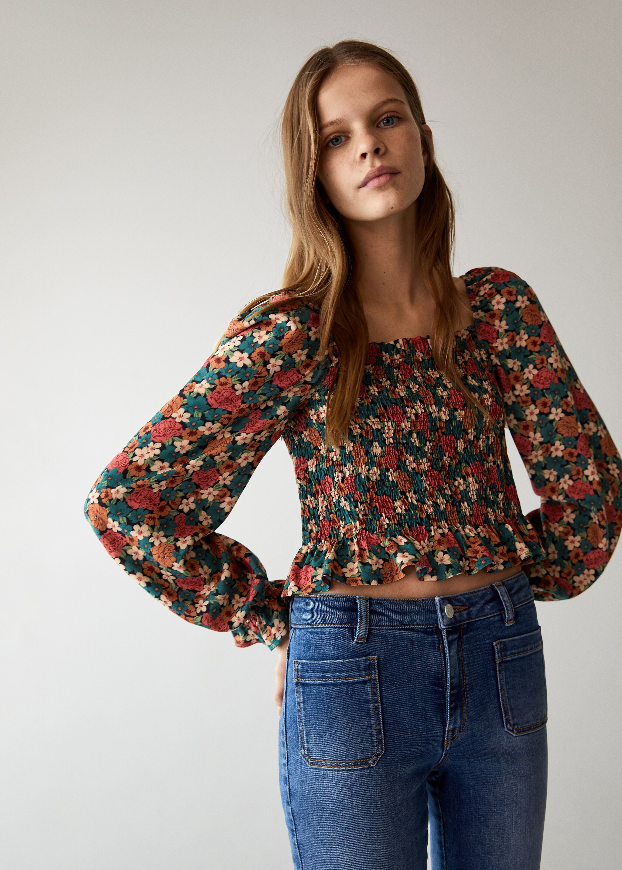 Floral print blouse - Details of the article 1