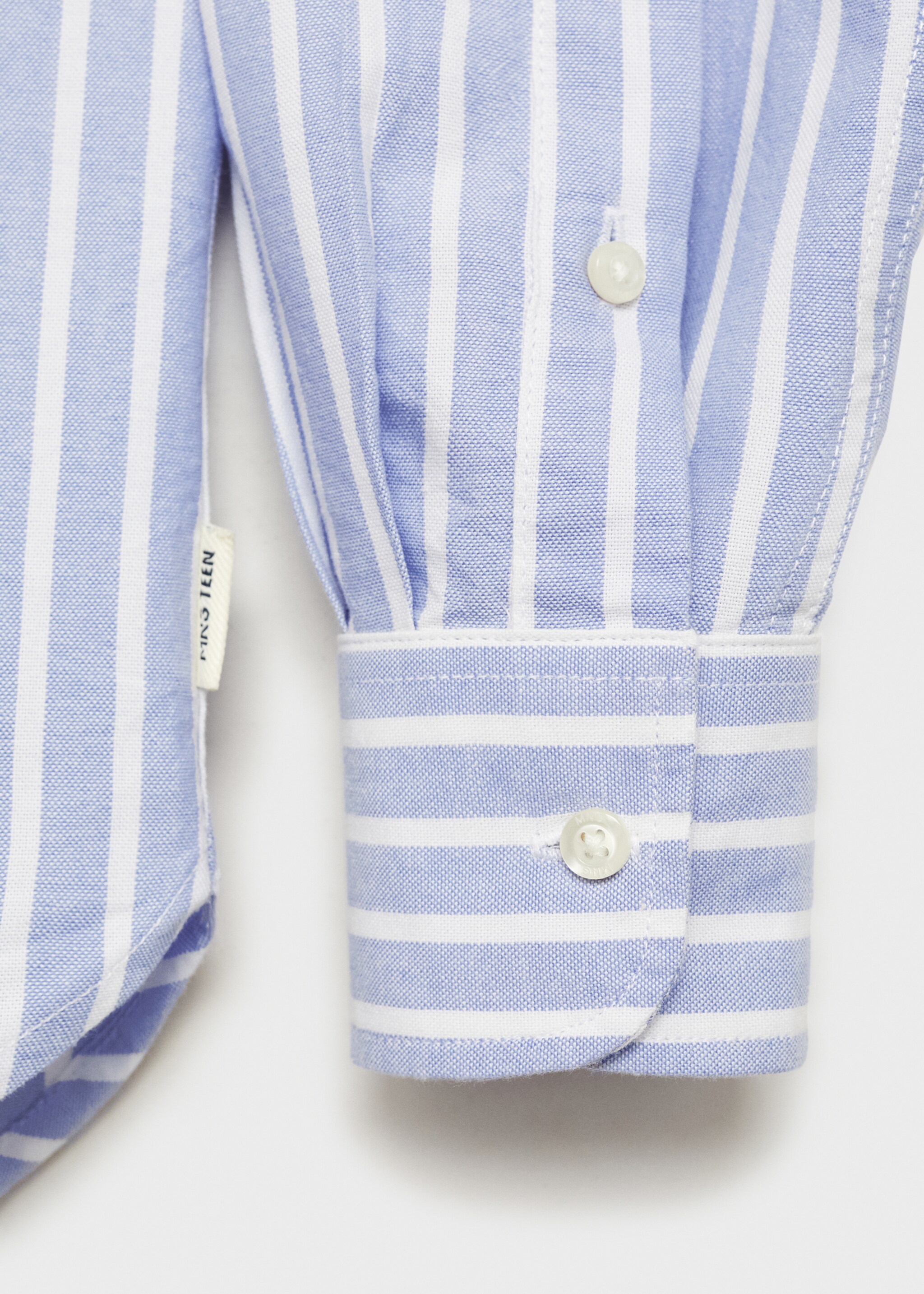 Striped Oxford shirt - Details of the article 0, Sky Blue. Ref: 87071054-00.