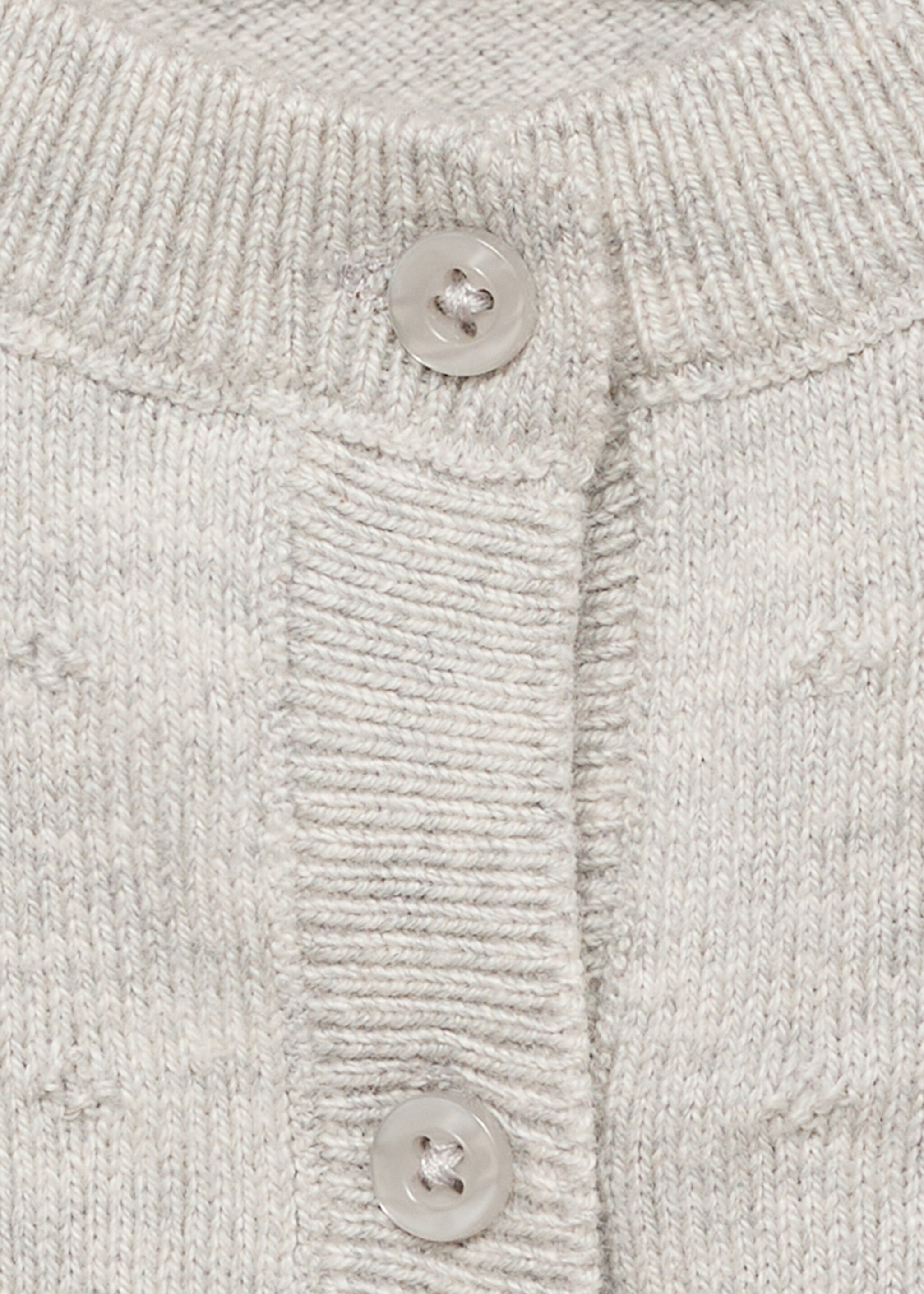 Button knit cardigan - Details of the article 8, Light Heather Grey. Ref: 87071055-00.