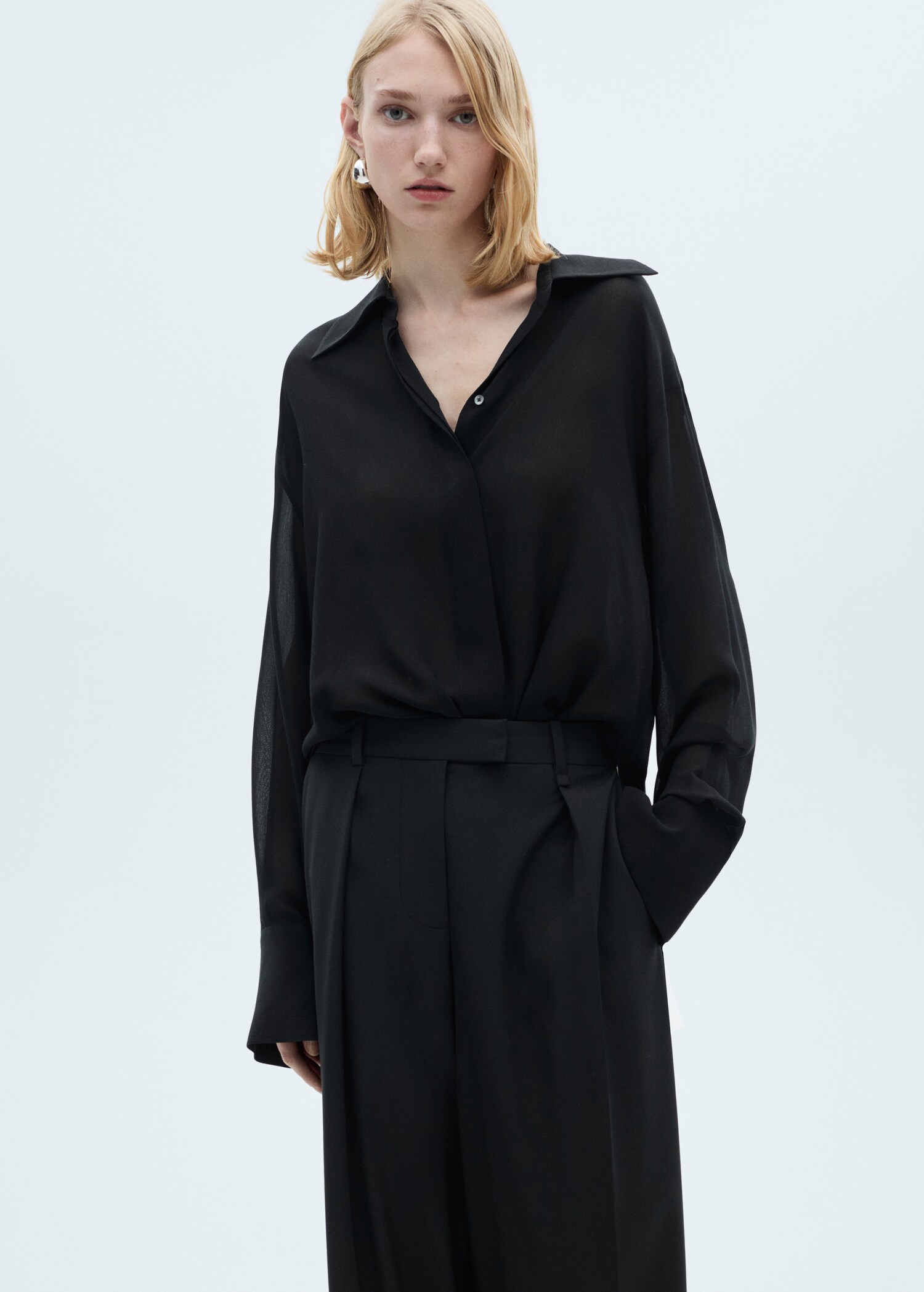 Rovné kalhoty se záševky - Detail zboží 1