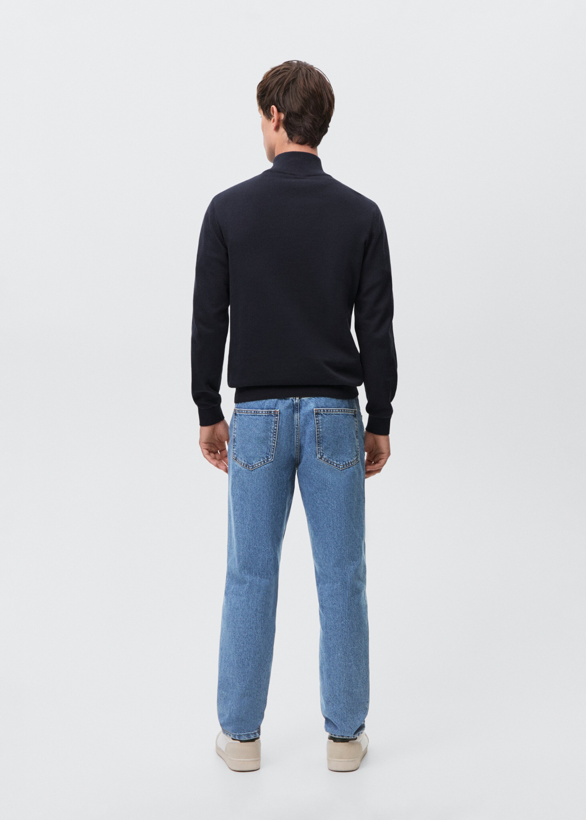 Perkins-neck sweater - Reverse of the article, Dark Navy. Ref: 87071057-00.