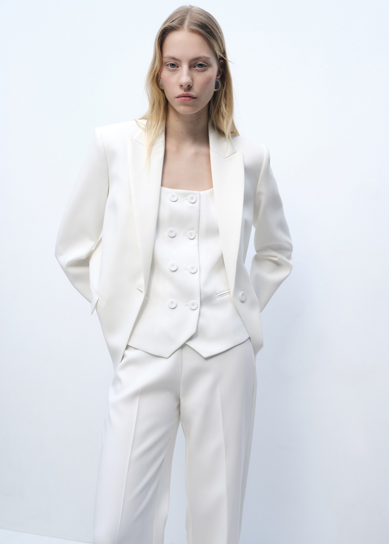 Structured suit blazer - Medium plane