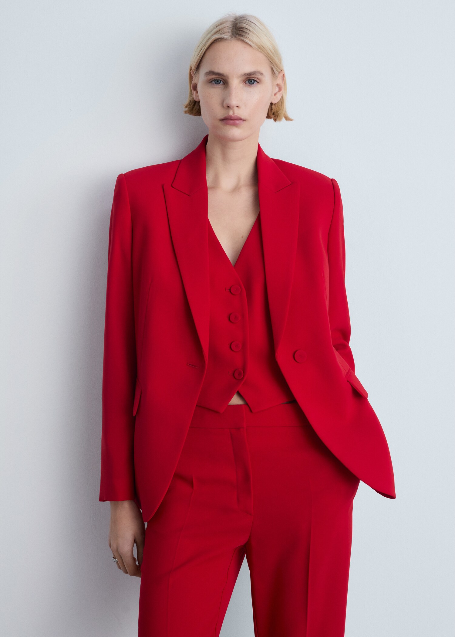 Structured suit blazer - Medium plane