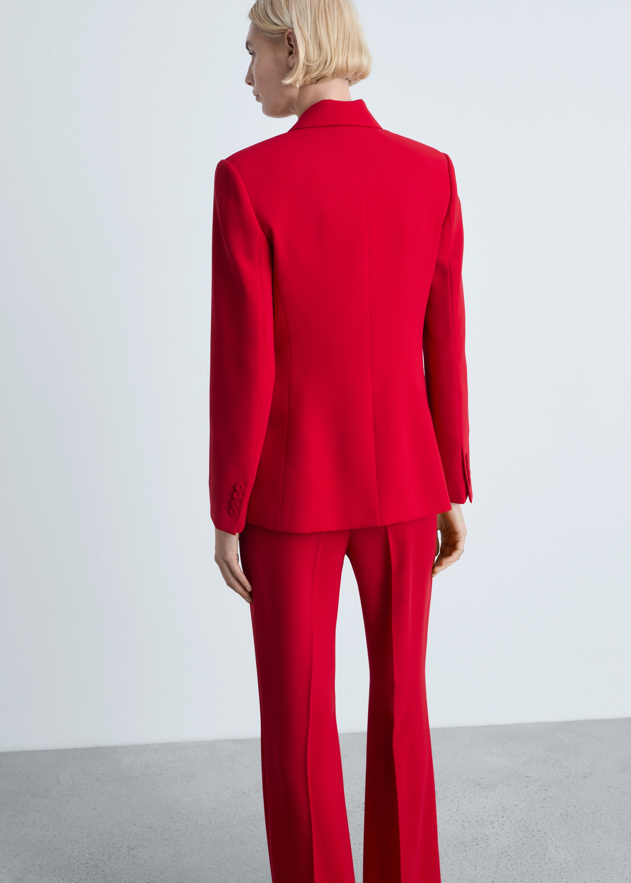 Σακάκι κοστουμιού με δομή - Πίσω όψη προϊόντος, Κόκκινο. Ref: 87071518-00.