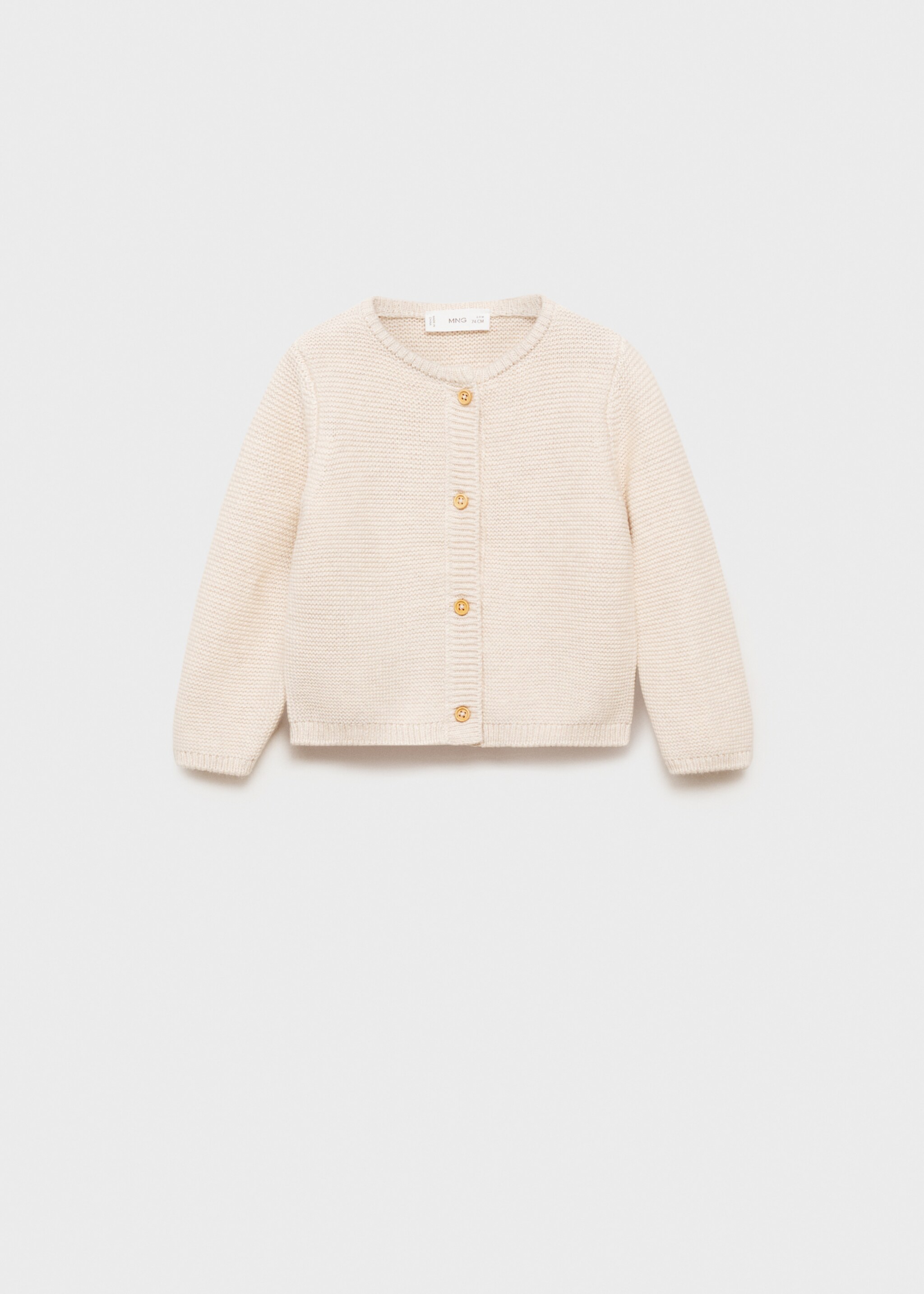 Button knit cardigan - Article without model, Sand. Ref: 87071519-00.