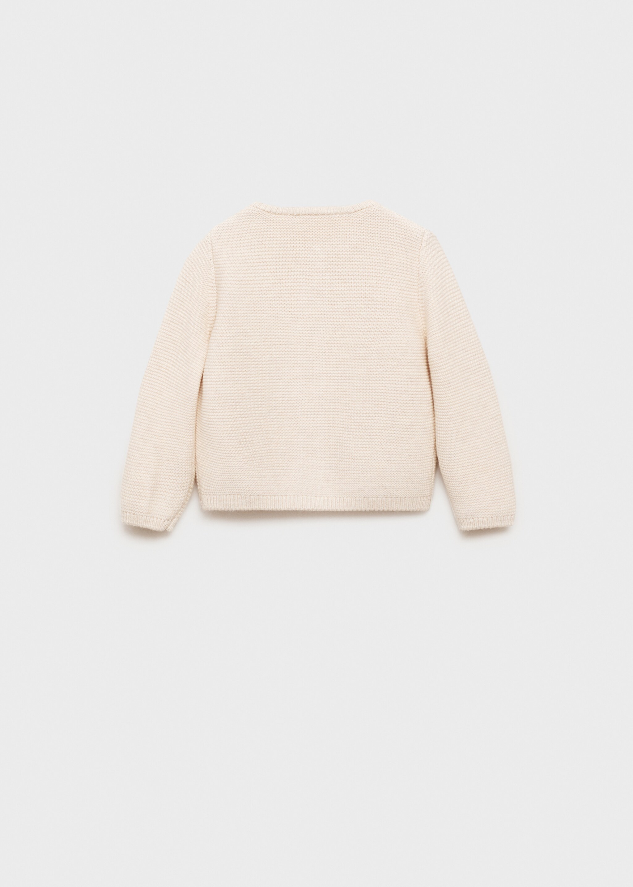 Button knit cardigan - Reverse of the article, Sand. Ref: 87071519-00.