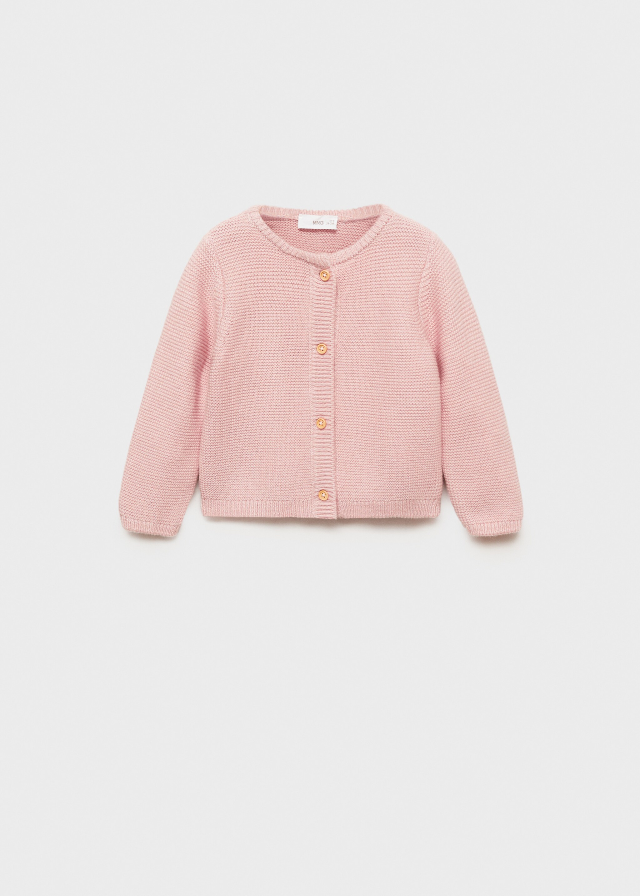 Button knit cardigan - Article without model, Pink. Ref: 87071519-00.