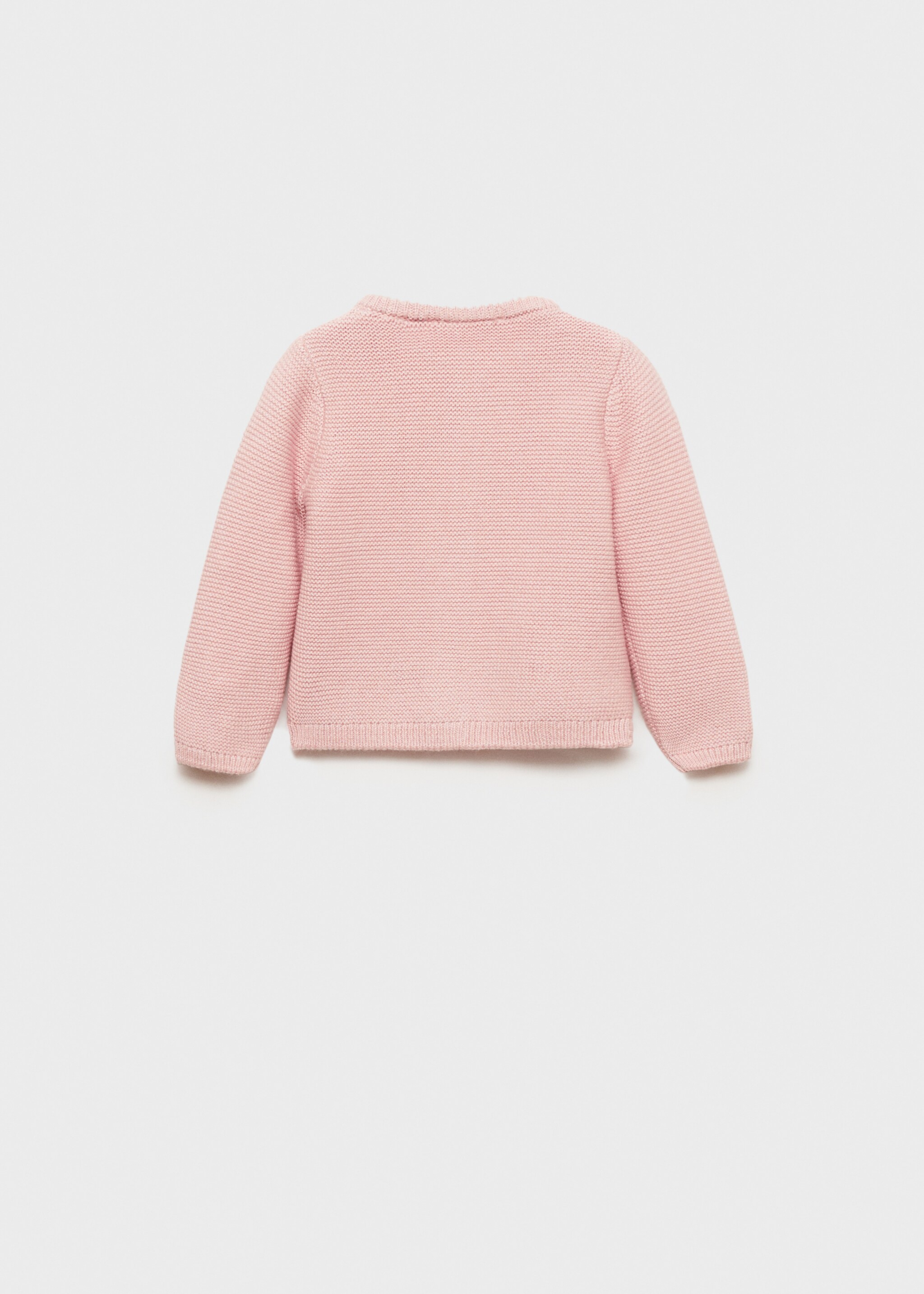 Button knit cardigan - Reverse of the article, Pink. Ref: 87071519-00.