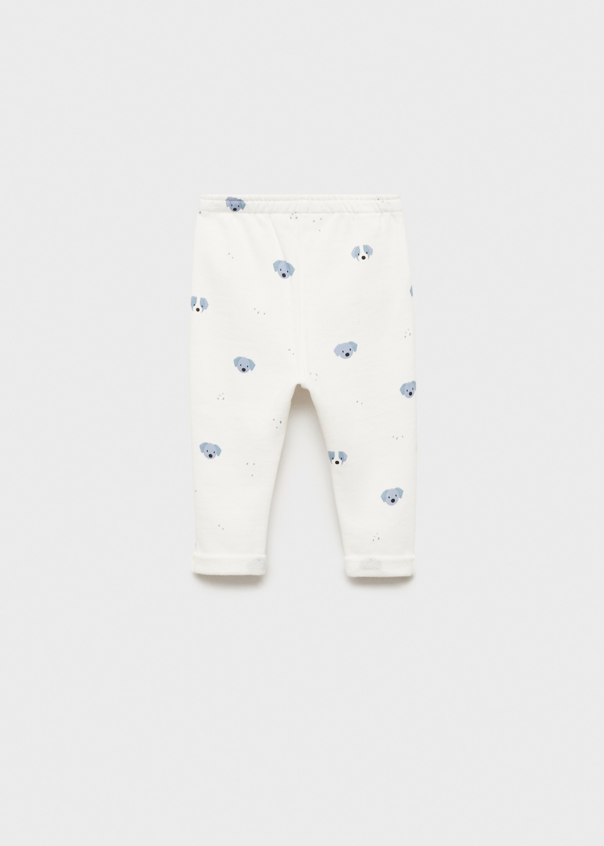 Gemusterte Jogger Pants - Rückseite des Artikels, Weiß. Ref: 87071522-00.