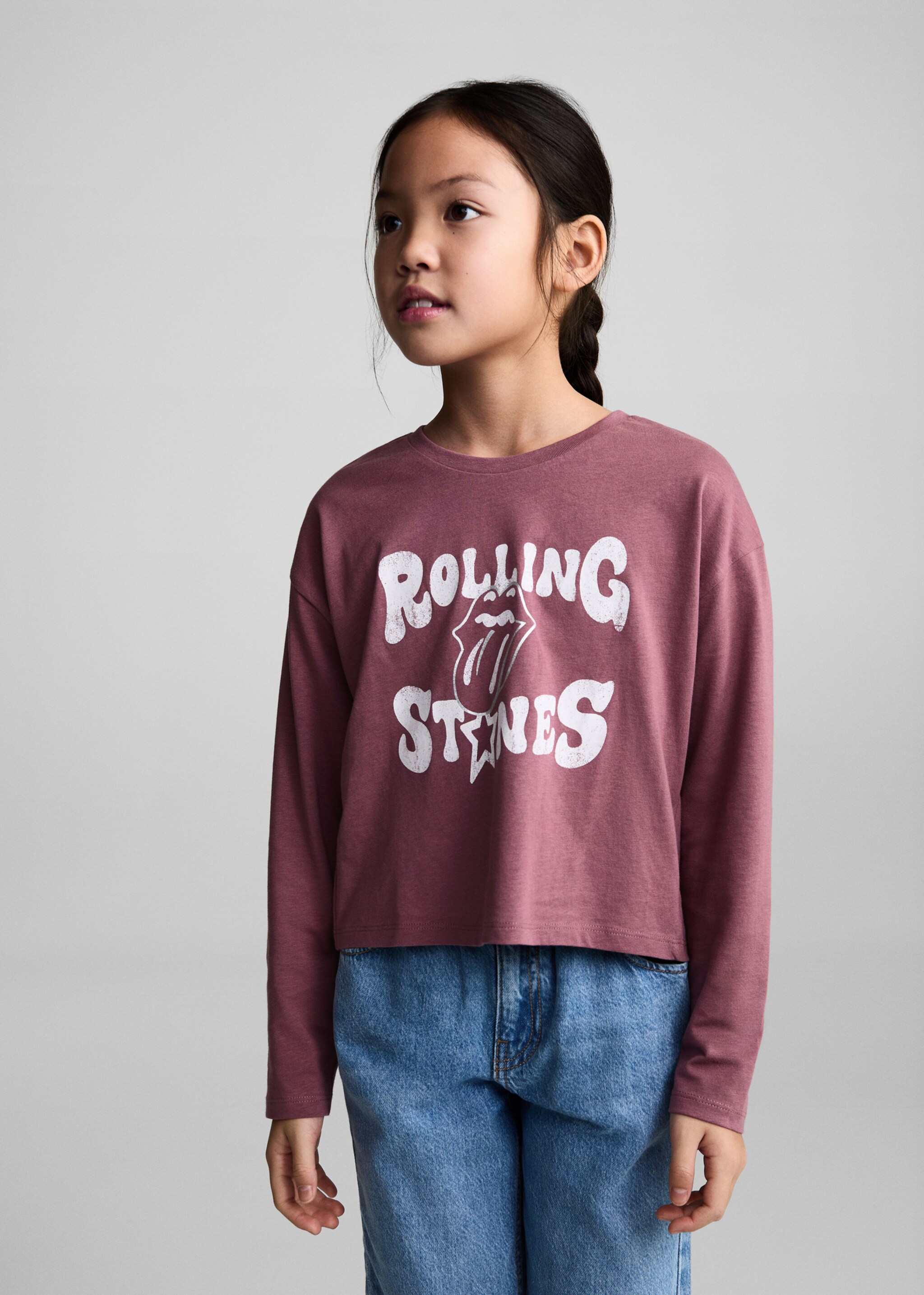 Camiseta The Rolling Stones - Plano medio, Púrpura. Ref: 87072024-00.