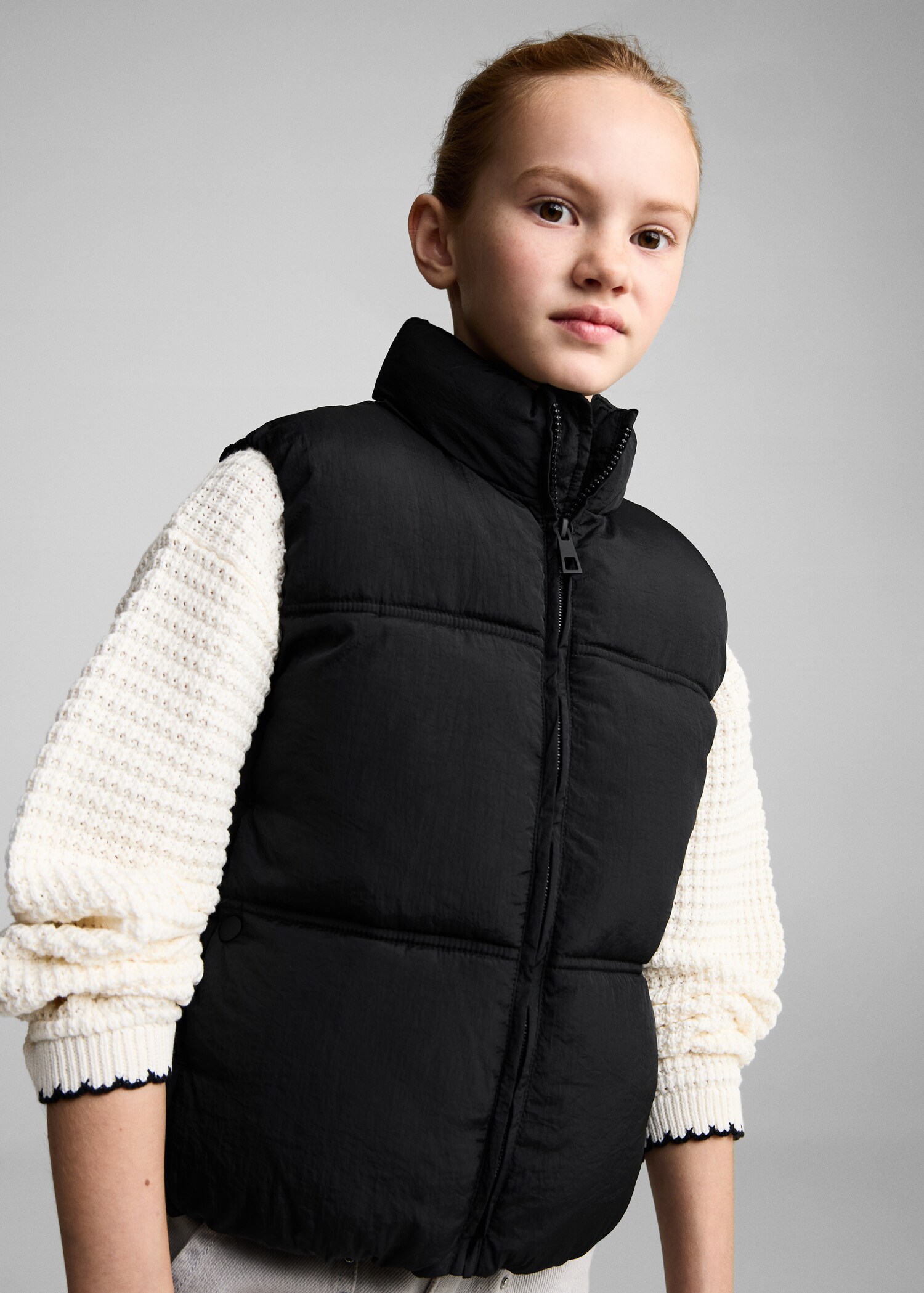 Quilted zipper gilet - Medium plane