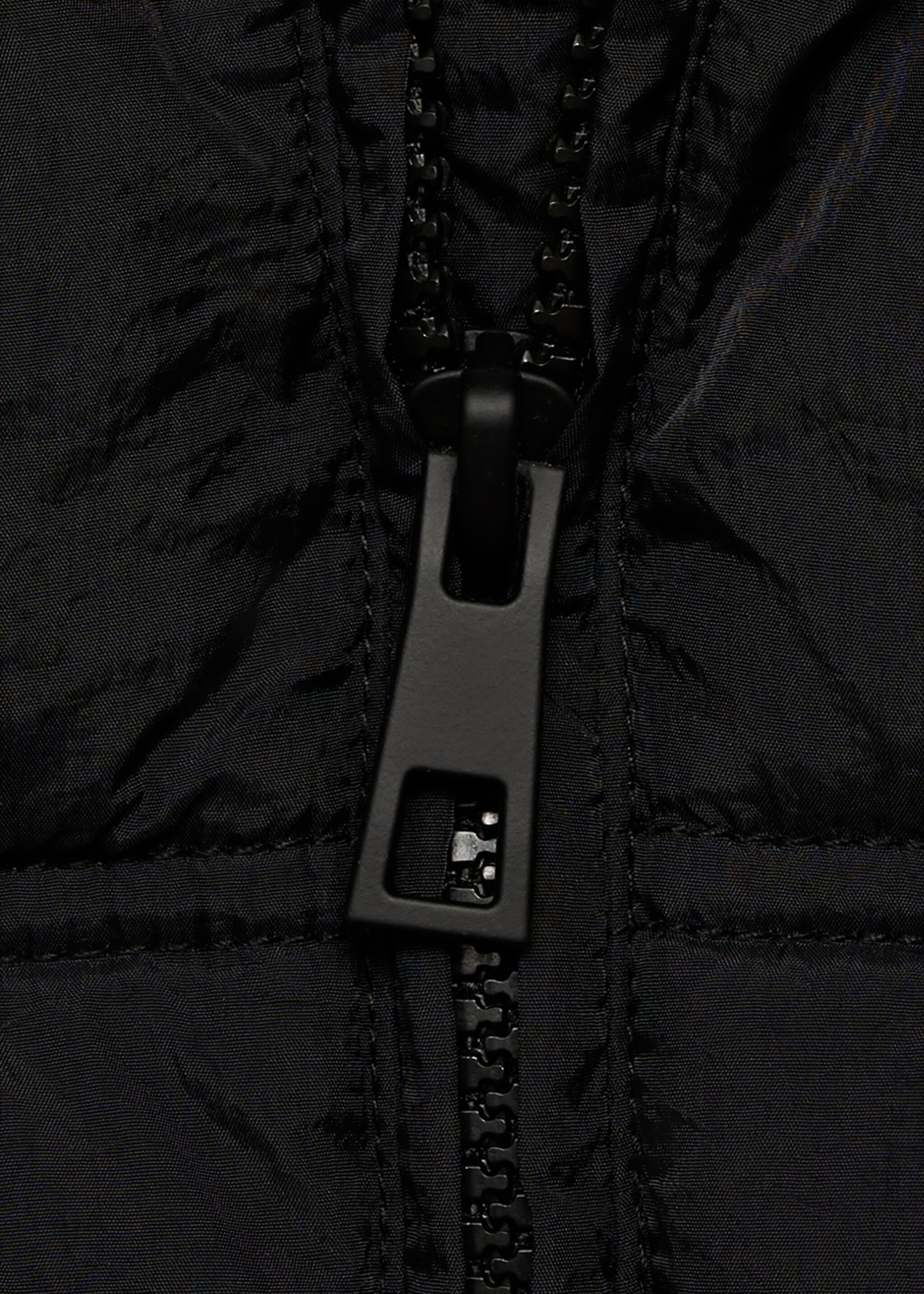 Quilted zipper gilet - Details of the article 8, Black. Ref: 87072535-00.