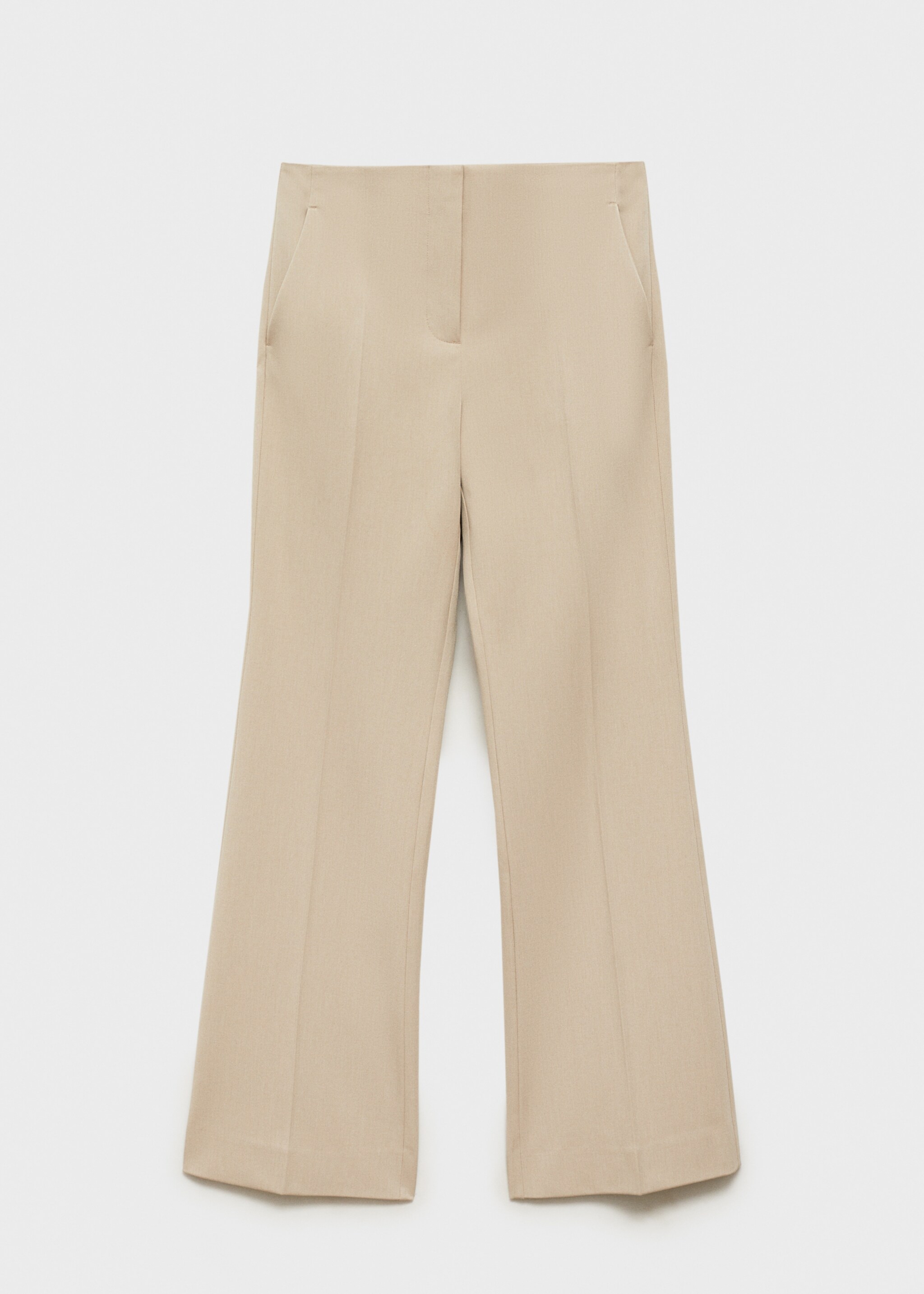 Mid-rise flare trousers - Article without model, Beige. Ref: 87072537-00.