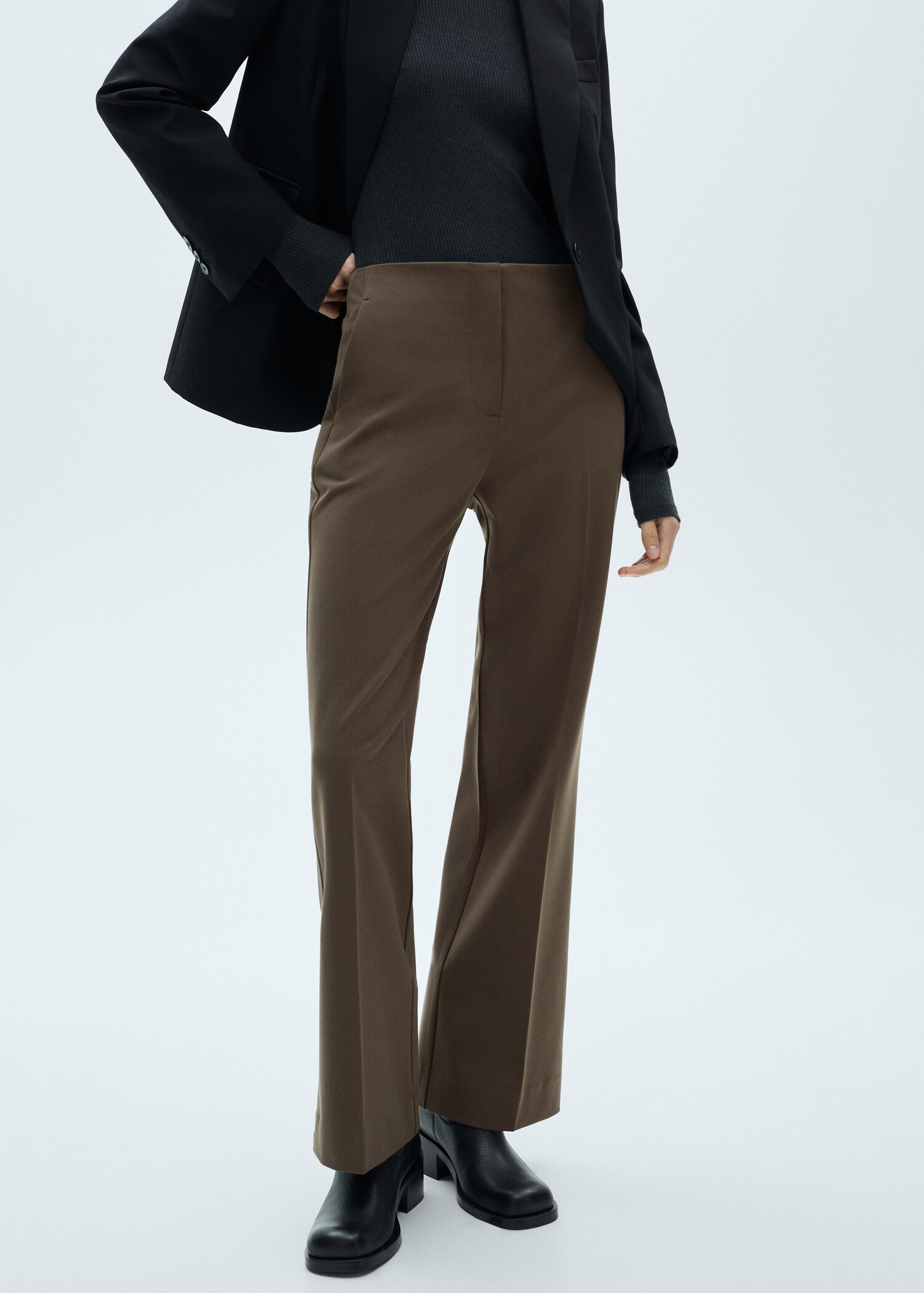 Mid-rise flare trousers - Medium plane