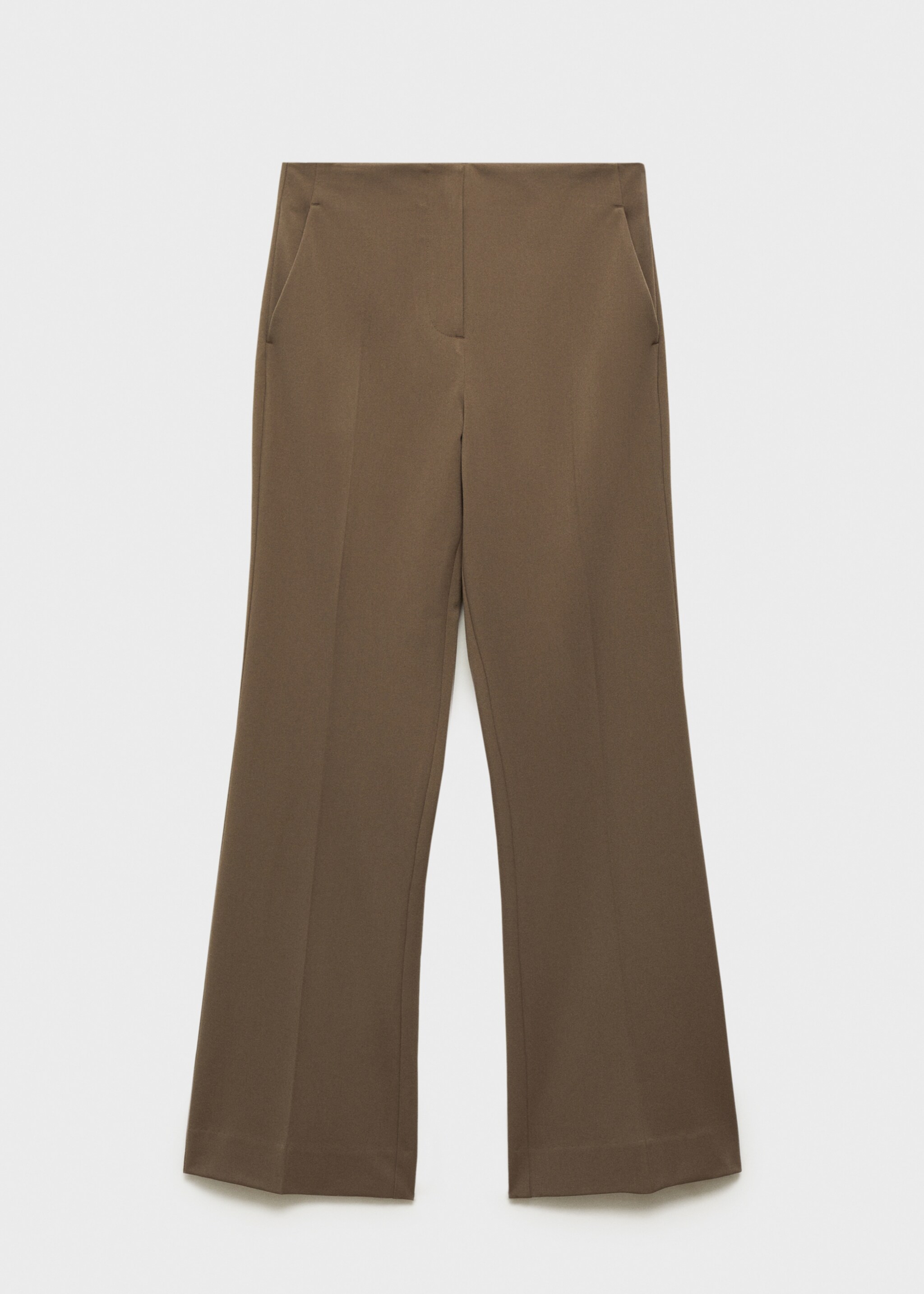Mid-rise flare trousers - Article without model, Medium Brown. Ref: 87072537-00.