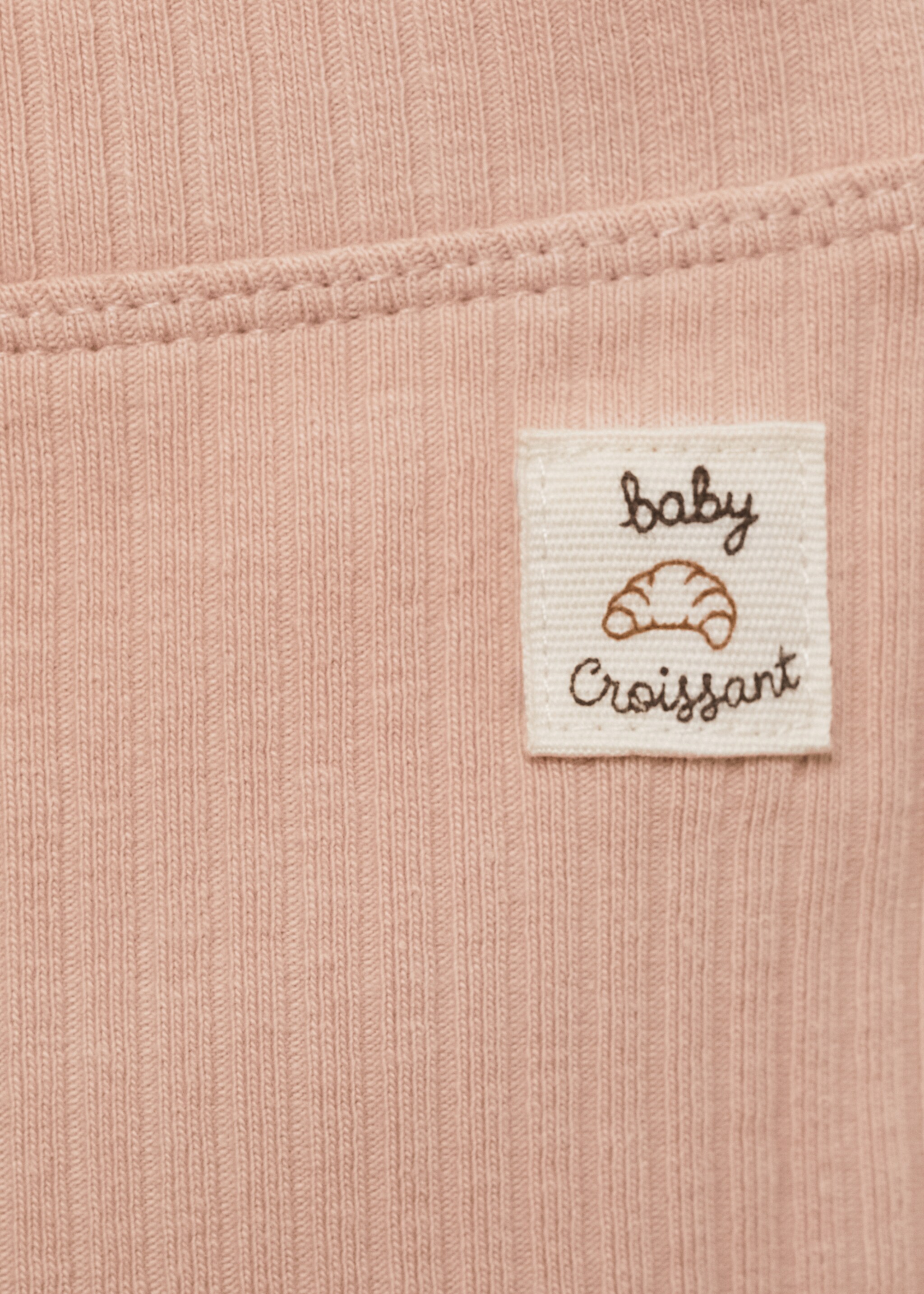 Ribbed bow leggings - Details of the article 0, Pink. Ref: 87072540-00.