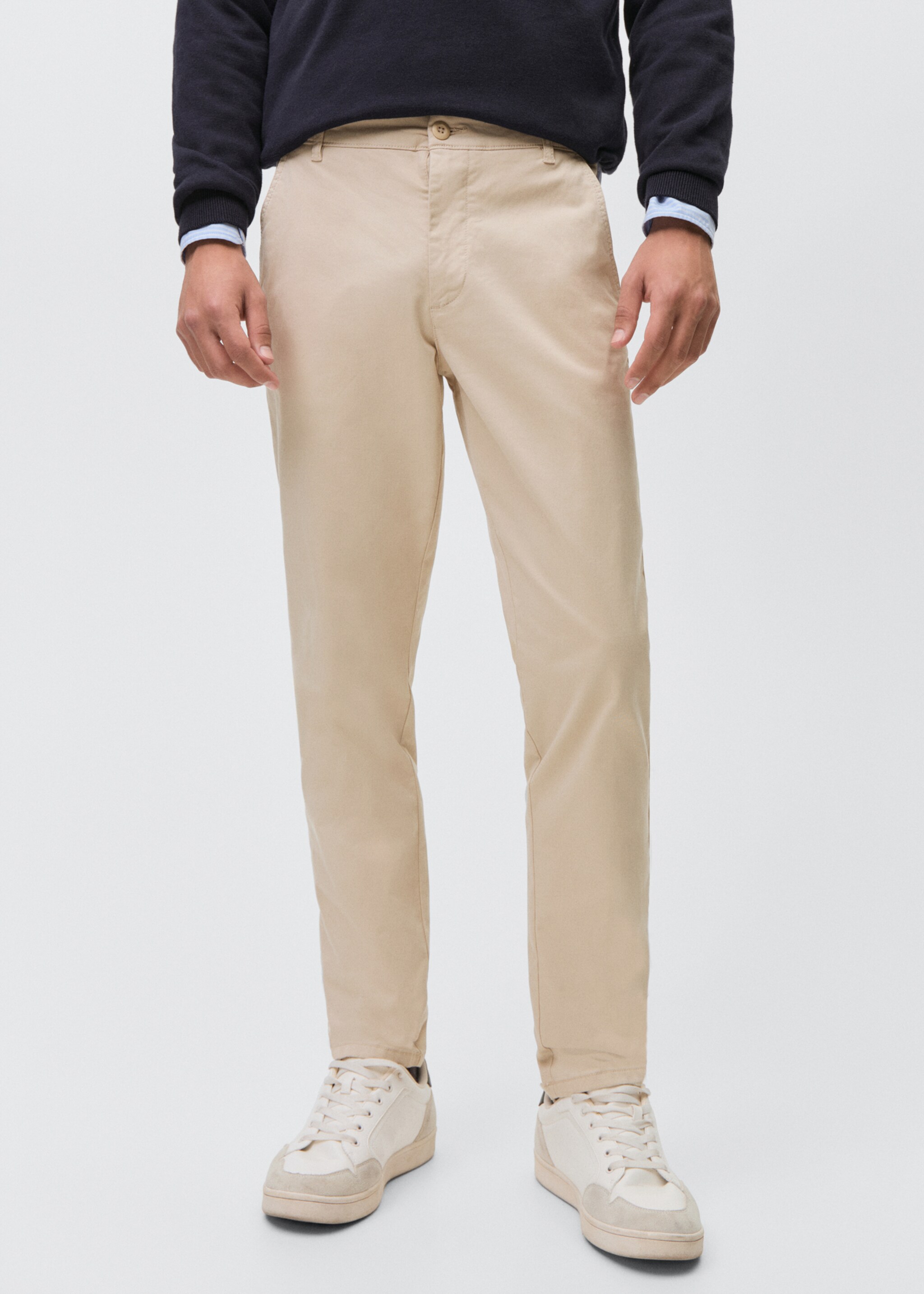 Pantalons xinesos cotó - Detall de l'article 6, Gris gel. Ref: 87072541-00.