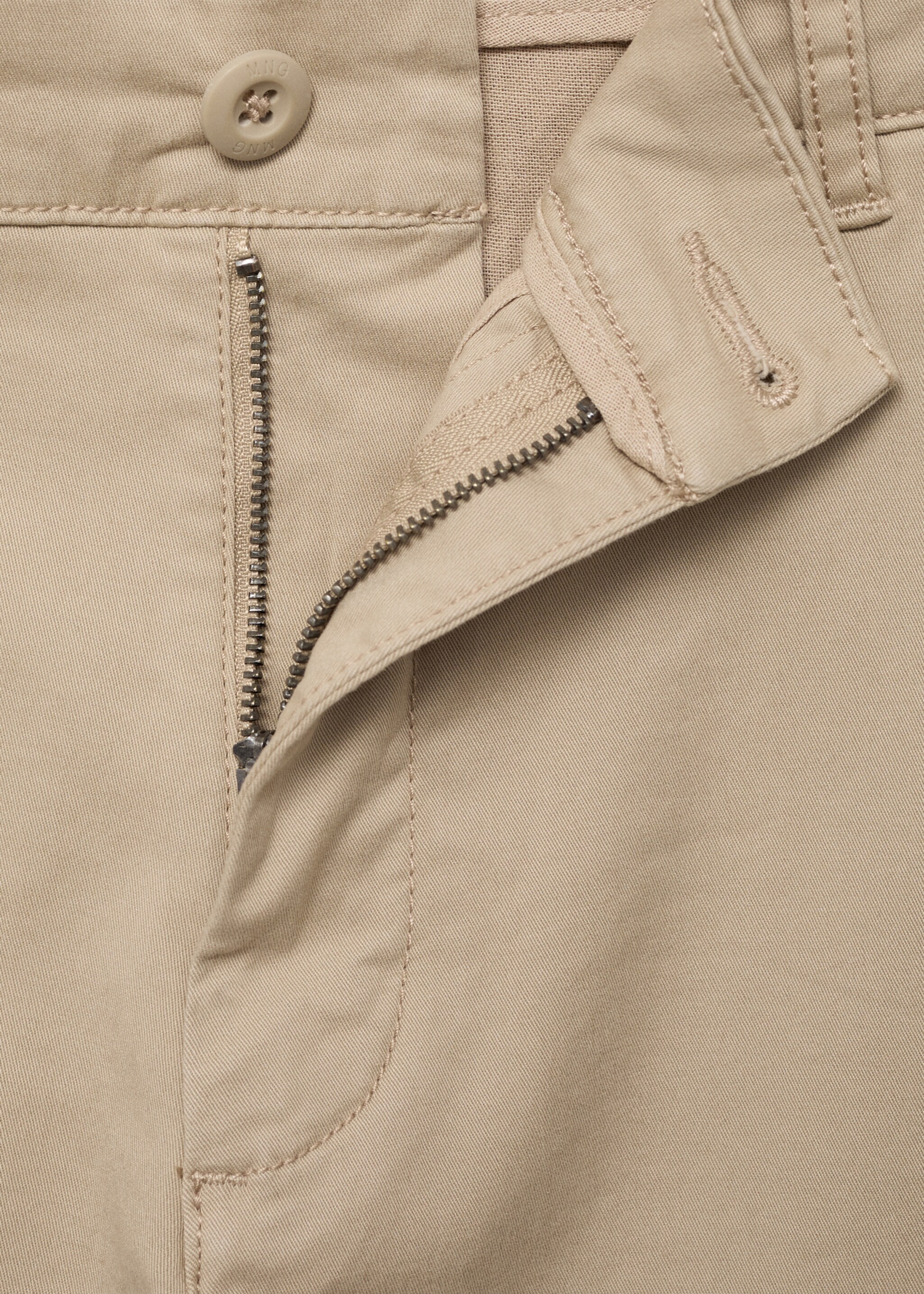 Pantalón chino algodón - Detalle del artículo 8, Beige. Ref: 87072541-00.