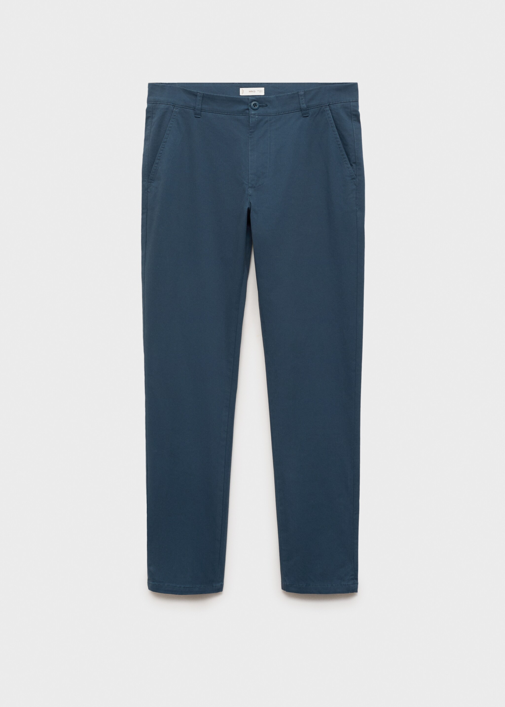 Pantalons xinesos cotó - Article sense model, Blau marí fosc. Ref: 87072541-00.