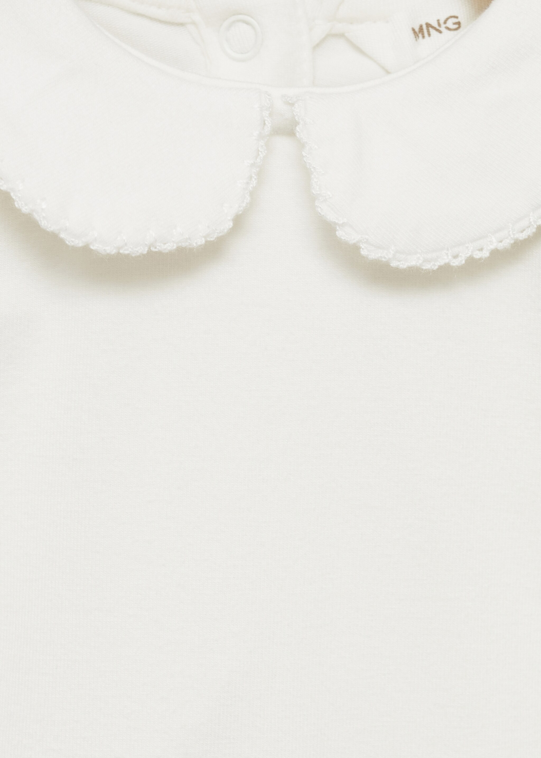 Body algodón cuello bebé - Detalle del artículo 8, Blanco roto. Ref: 87072543-00.
