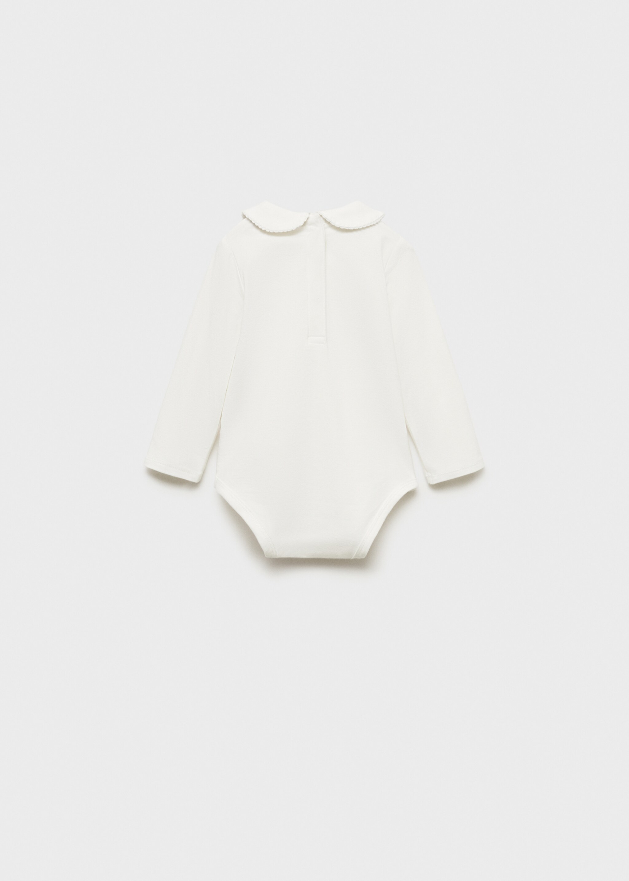 Body algodón cuello bebé - Reverso del artículo, Blanco roto. Ref: 87072543-00.