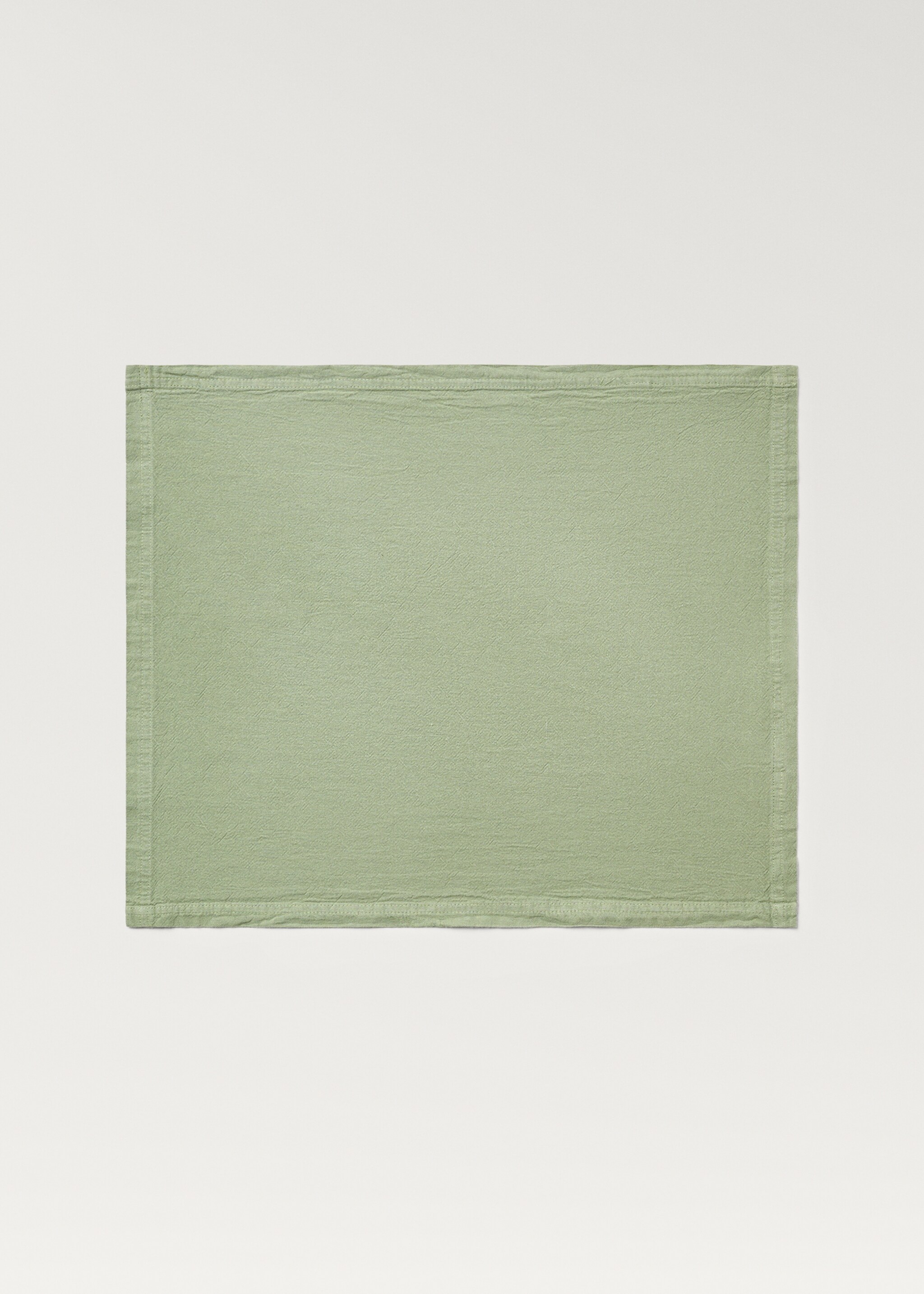 Garment dyed cotton napkins - Article without model, Mint Green. Ref: 87072546-00.
