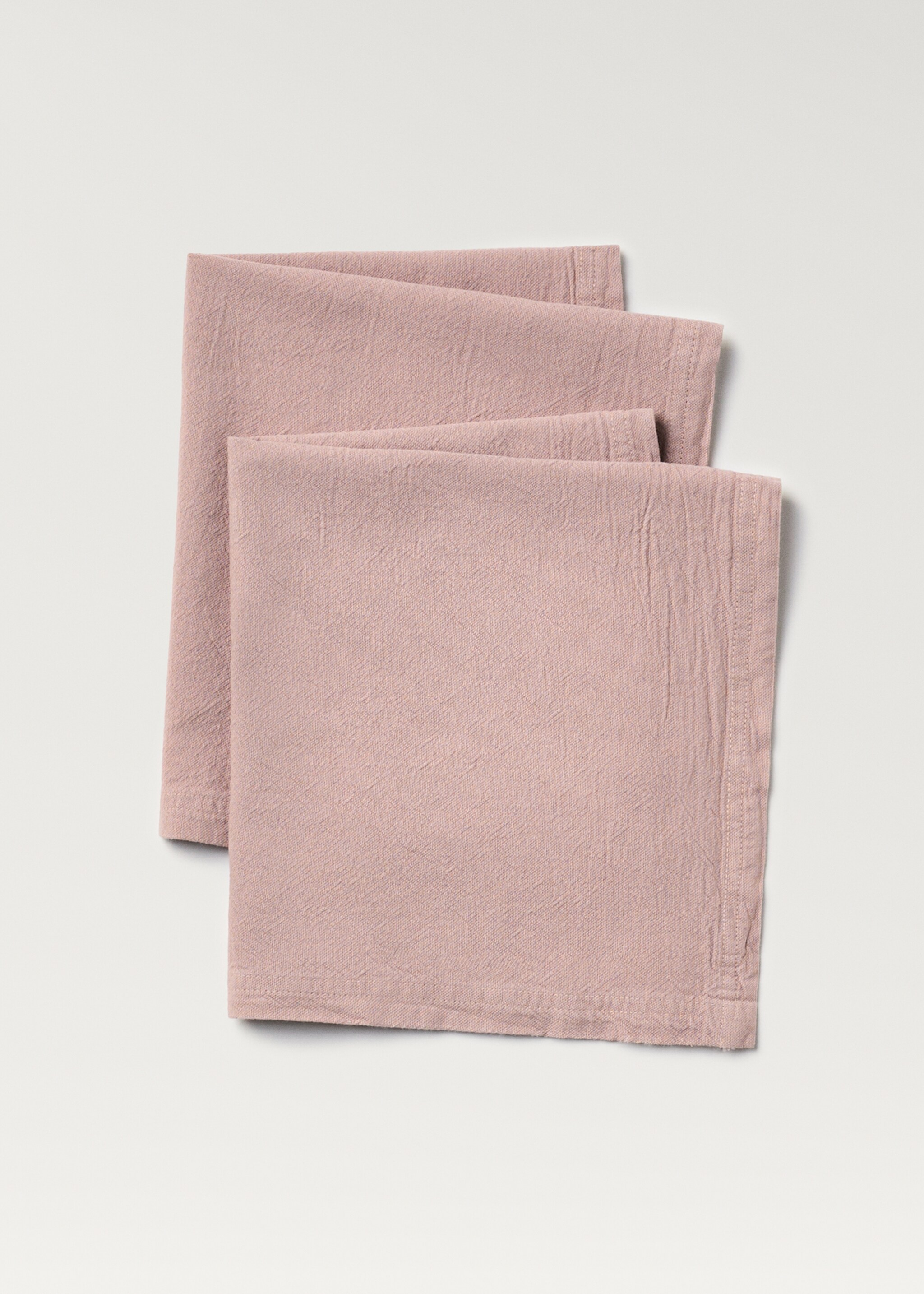 Garment dyed cotton napkins - Details of the article 1, Medium Pink. Ref: 87072546-00.