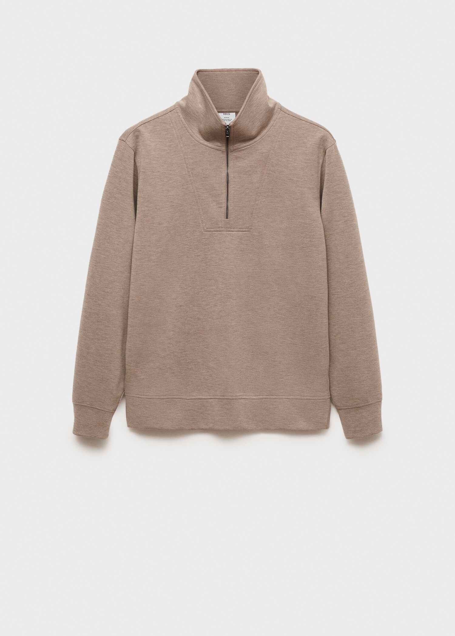 Regular-fit zip-neck sweatshirt - Article without model