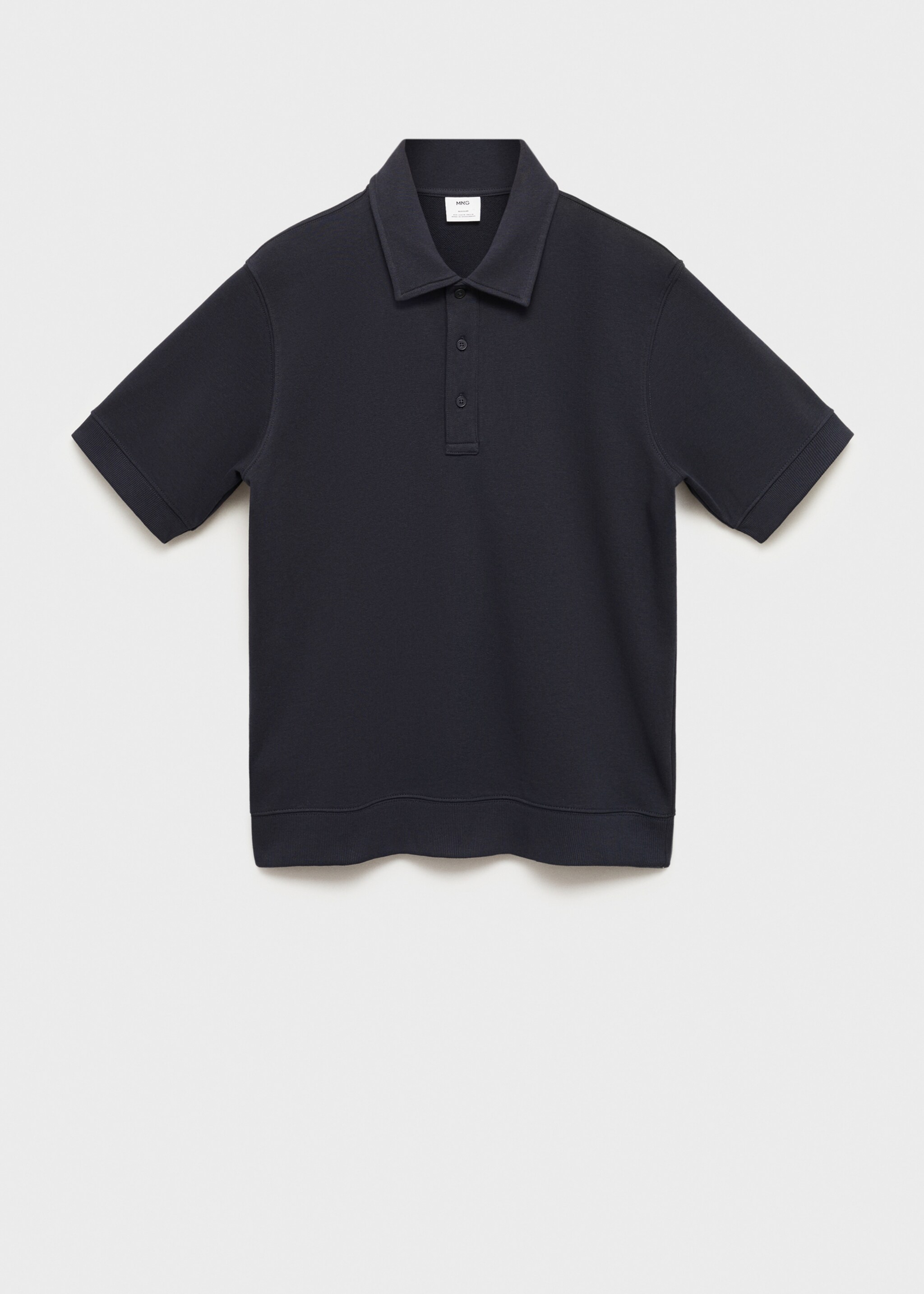 Regular-fit cotton polo shirt - Article without model, Dark Navy. Ref: 87072890-00.