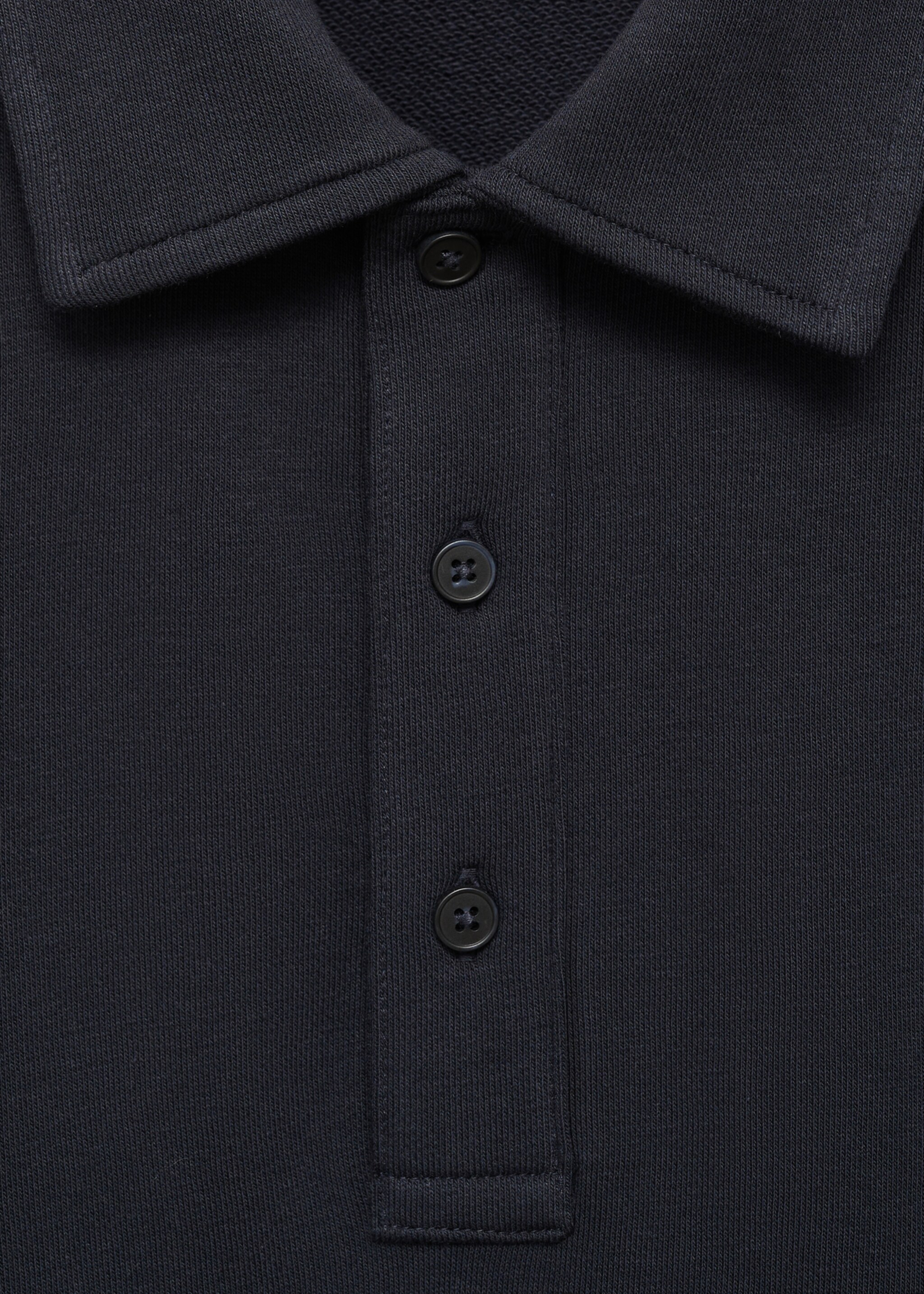 Regular-fit cotton polo shirt - Details of the article 8, Dark Navy. Ref: 87072890-00.