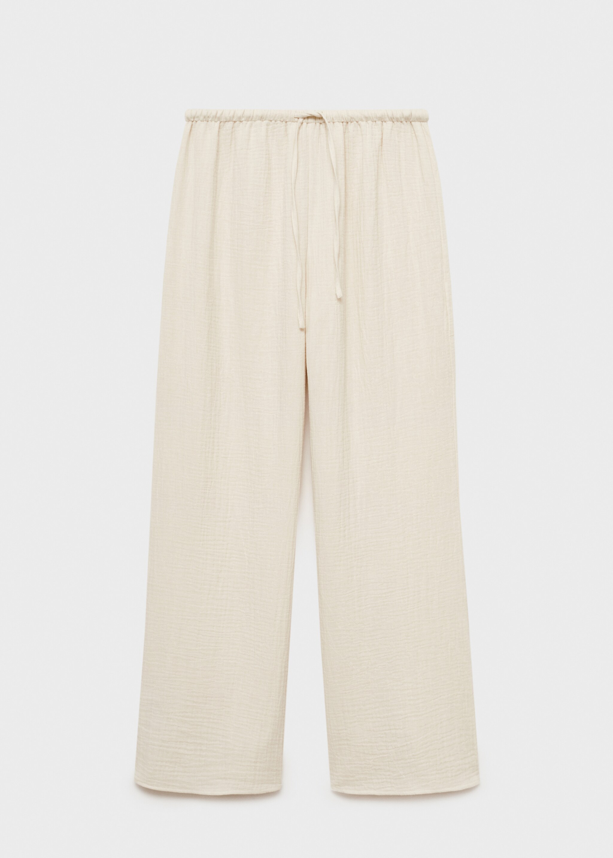 Μονόχρωμο βαμβακερό παντελόνι πιτζάμας - Προϊόν χωρίς μοντέλο, Μπεζ . Ref: 87072891-00.