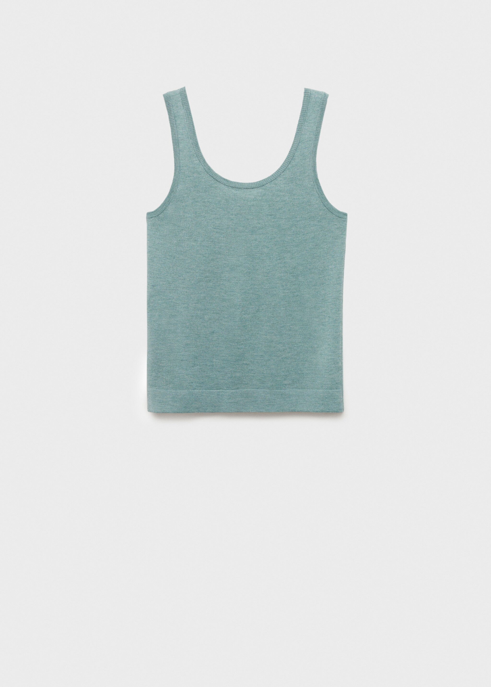 Ribbed knit tank top - Article without model, Mint Green. Ref: 87072892-00.