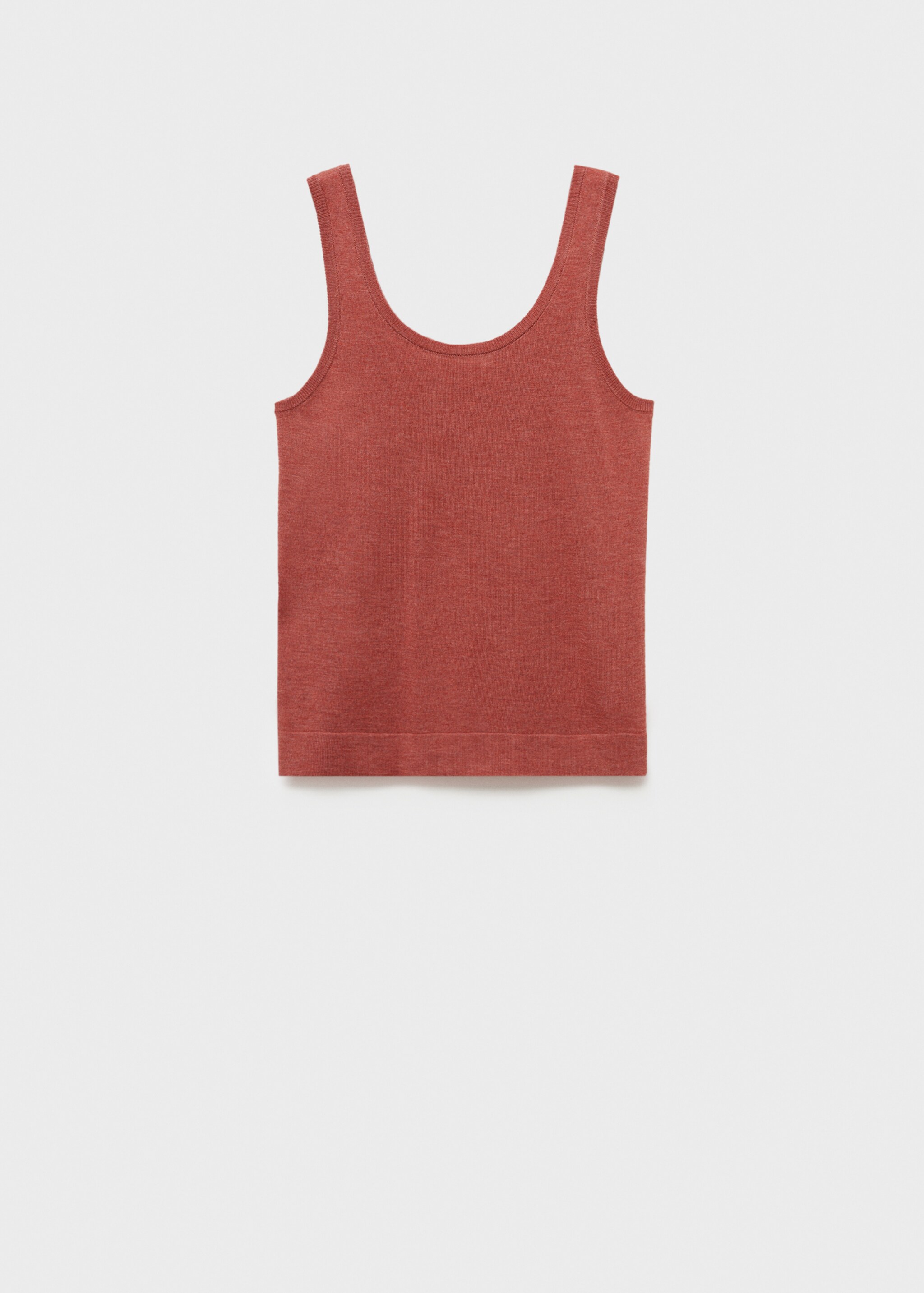 Ribbed knit tank top - Article without model, Medium Pink. Ref: 87072892-00.