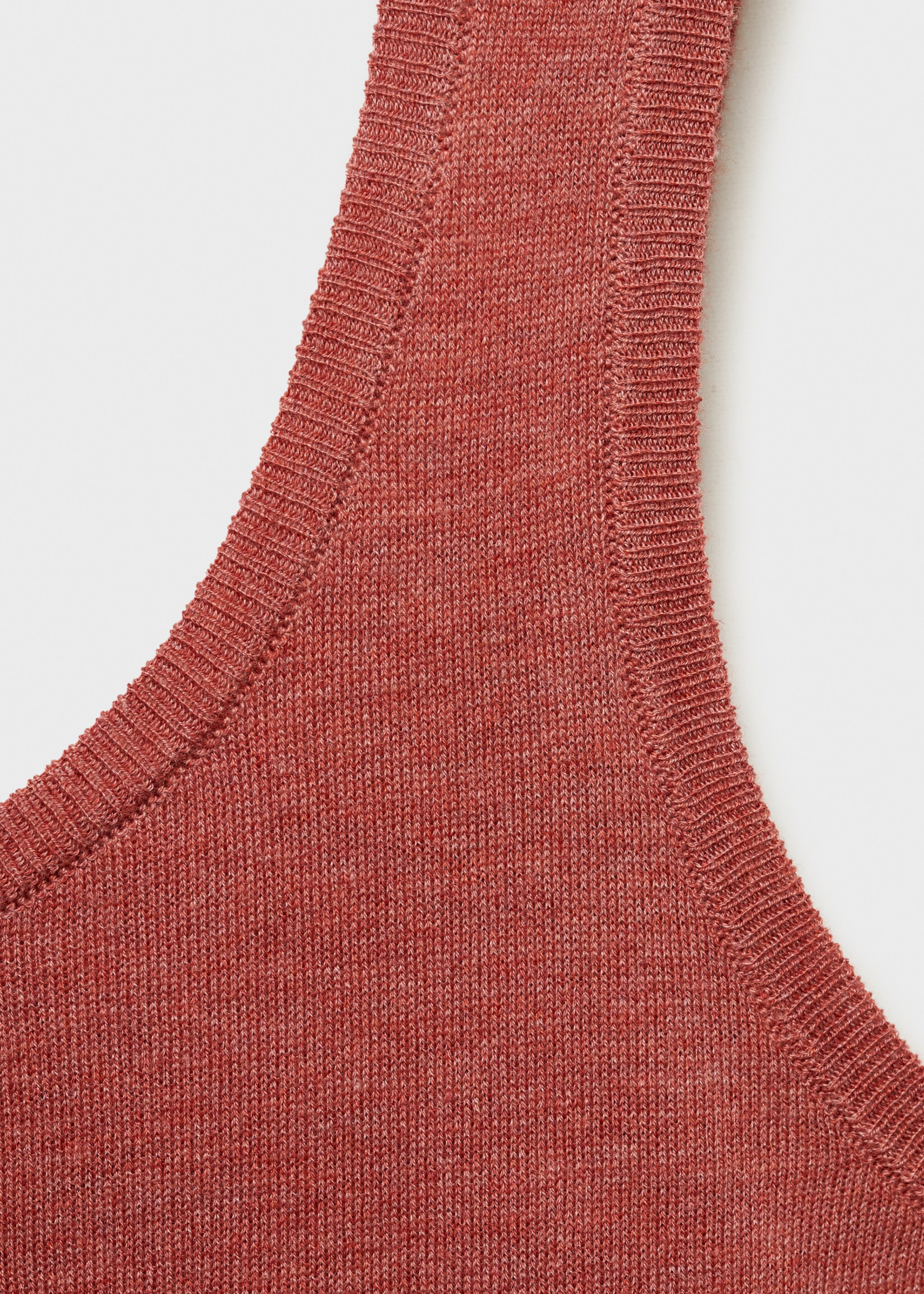 Ribbed knit tank top - Details of the article 8, Medium Pink. Ref: 87072892-00.