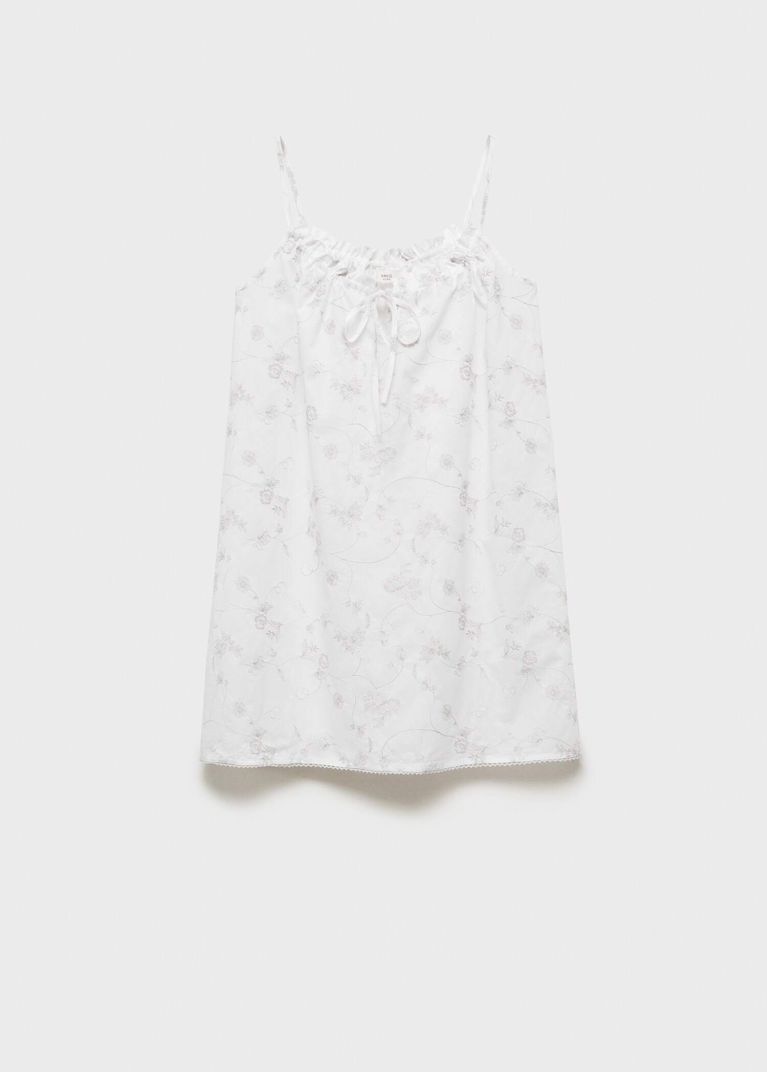 Nachthemd mit Blumenstickerei - Artikel ohne Model