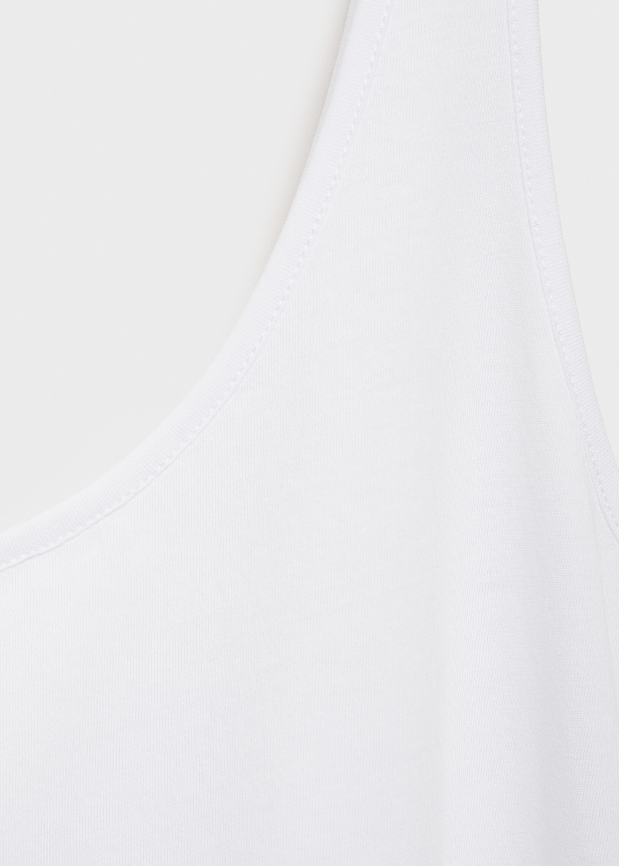 Pyjama top with straps - Details of the article 8, White. Ref: 87072898-00.