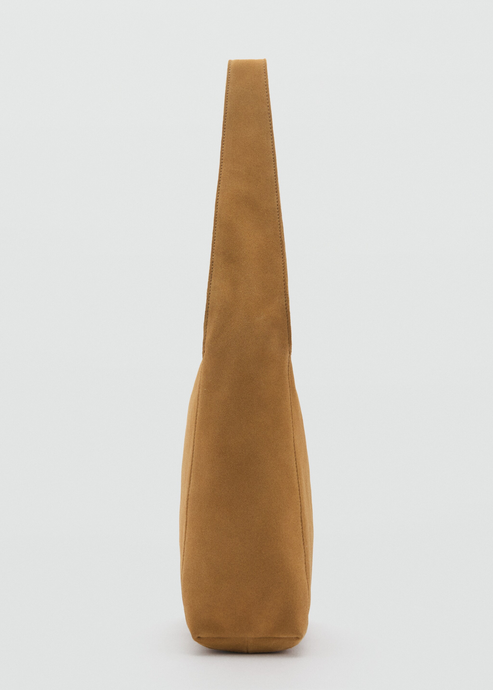 Suede shopper bag - Details of the article 1, Medium Brown. Ref: 87072911-00.