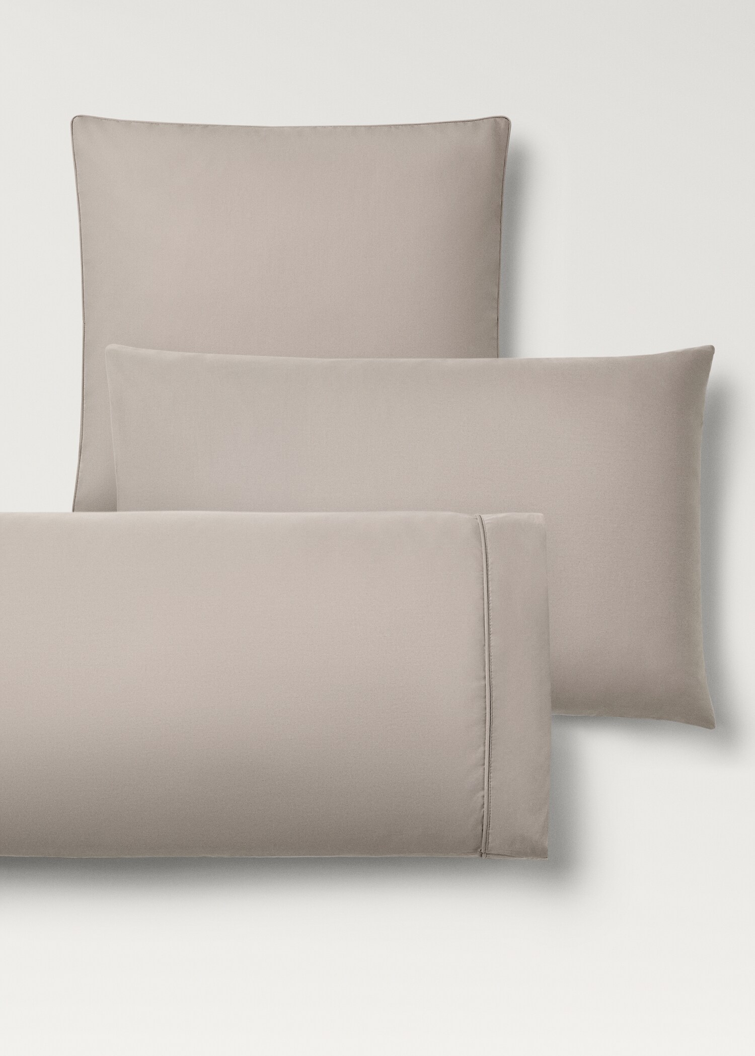 Two 500-thread count cotton percale pillowcases with rounded piping detail 50x75 cm - Details of the article 4