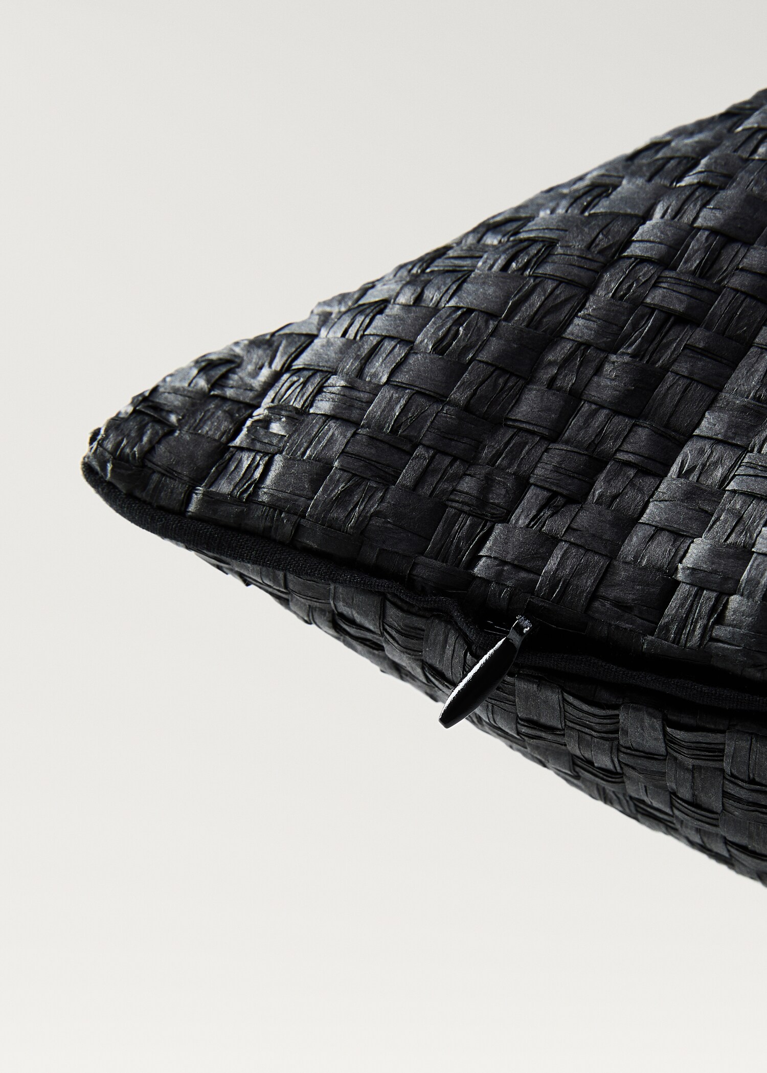 Funda coixí paper trenat piping 45x45 cm - Detall de l'article 3