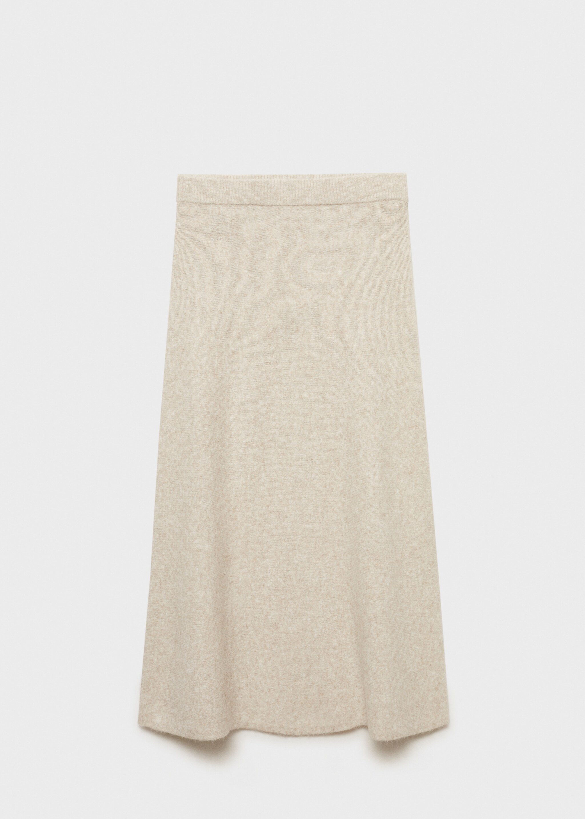 Long knitted skirt - Article without model, Beige. Ref: 87072925-00.
